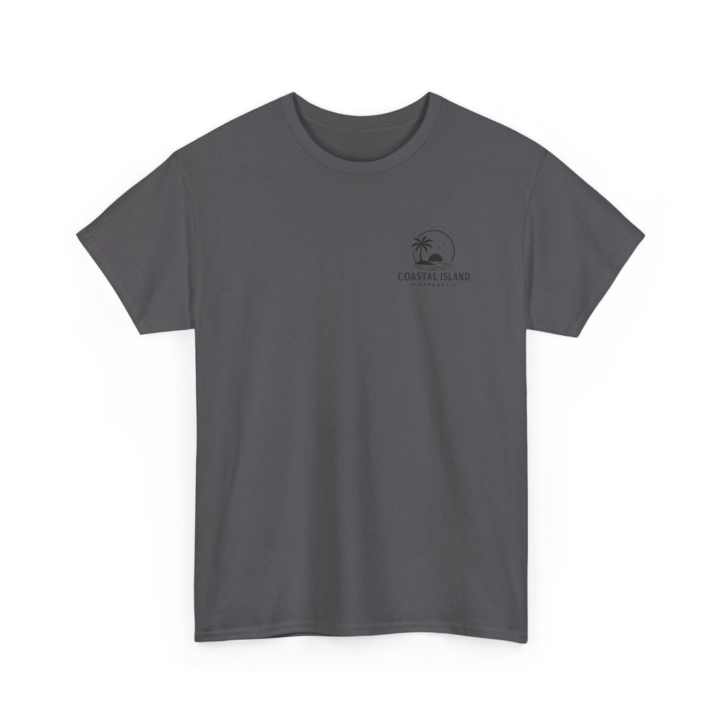 Coastal Island Tee — Vintage Sunset Palm Graphic T-Shirt