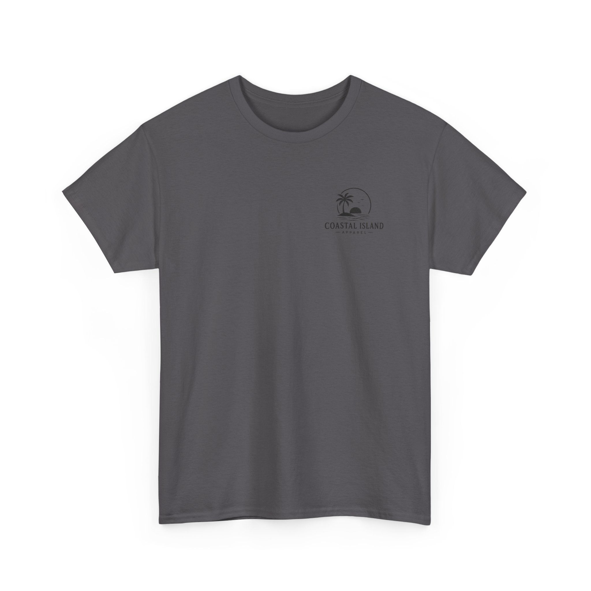 Coastal Island Tee — Vintage Sunset Palm Graphic T-Shirt
