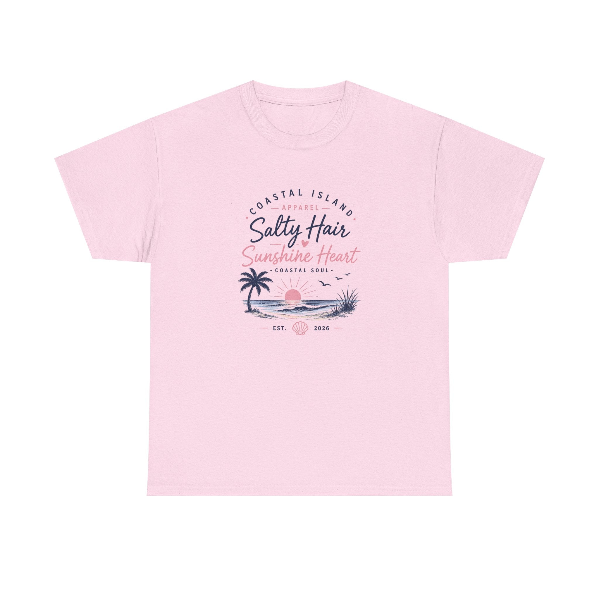 Coastal 'Salty Hair, Sunshine Heart' Women's Beach T‑Shirt