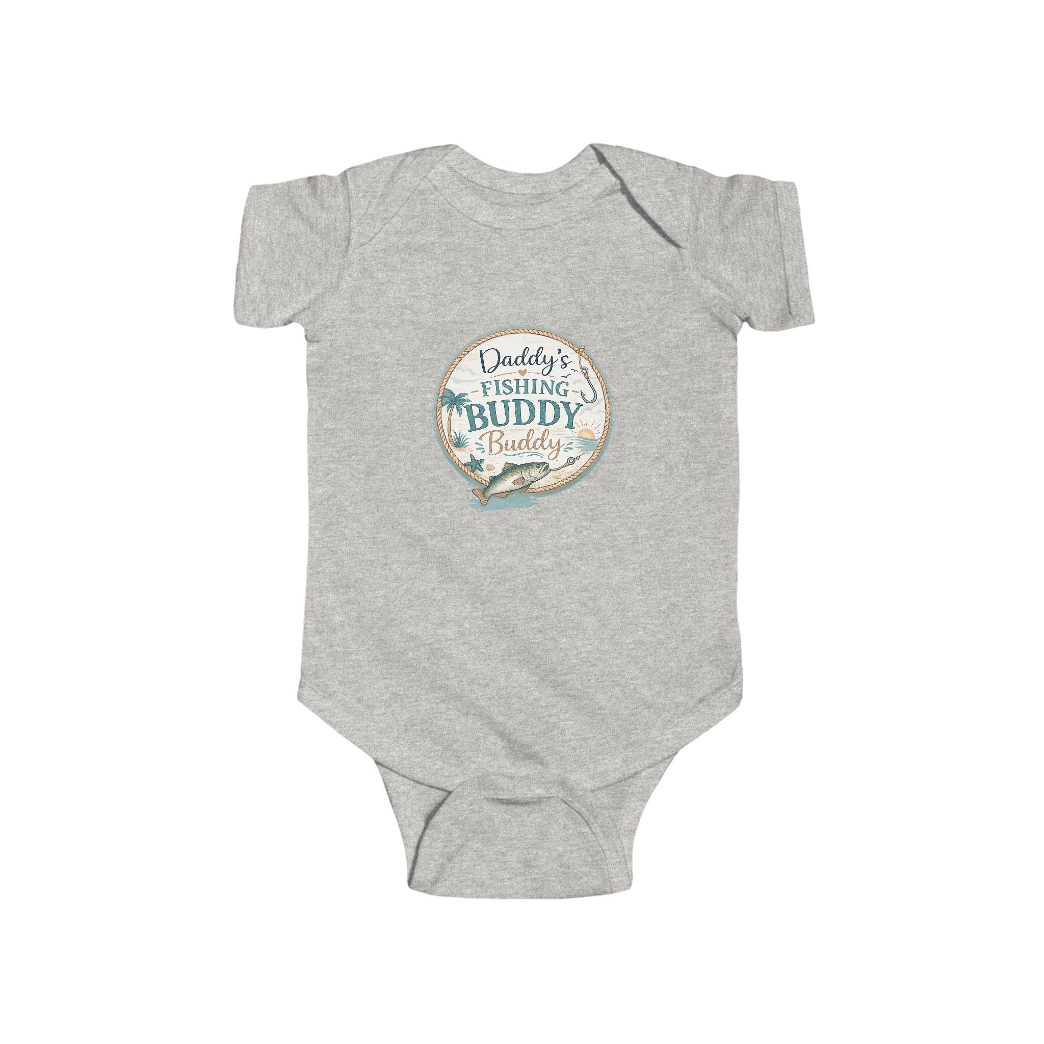 Baby Bodysuit — "Daddy's Fishing Buddy" Nautical Infant Onesie