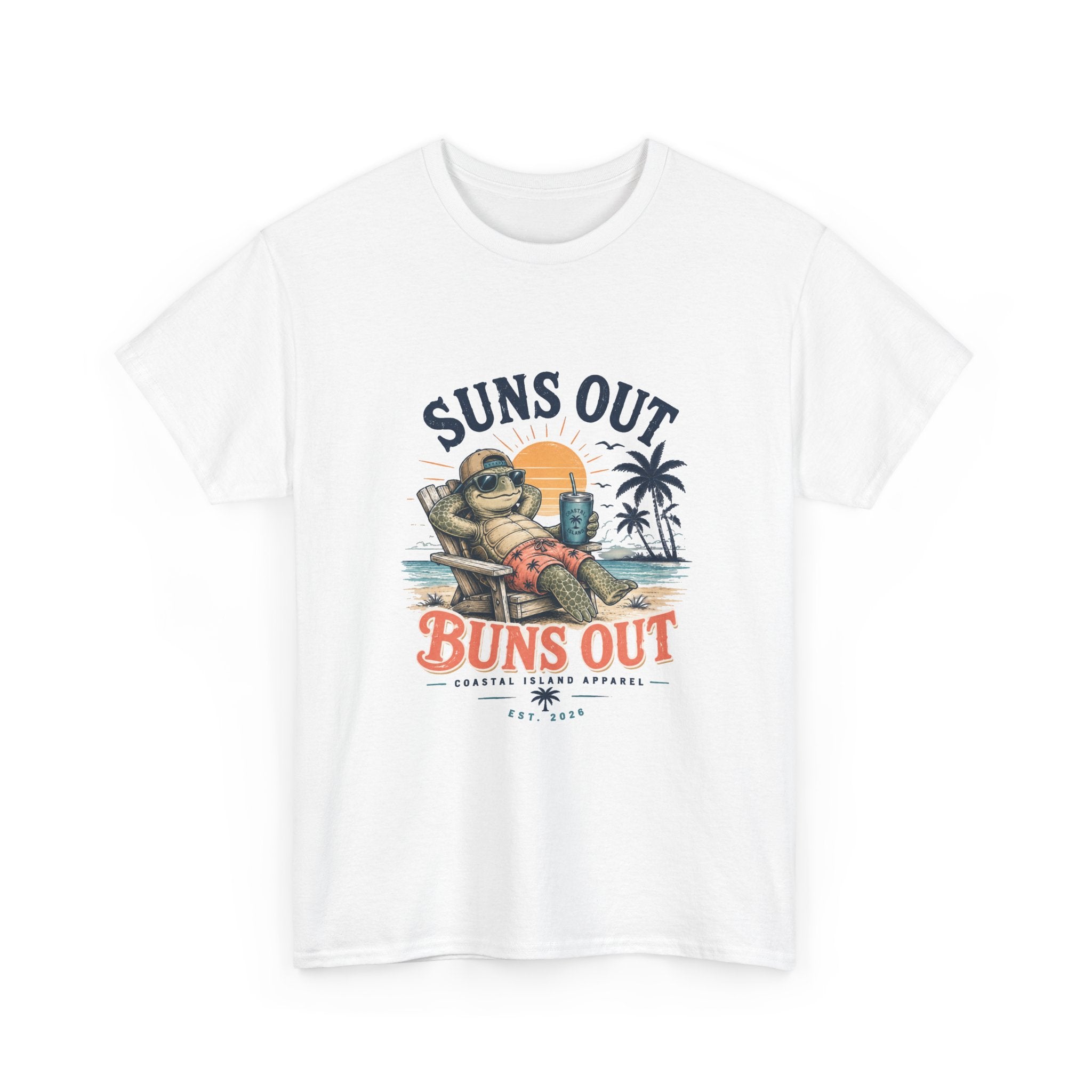 T-Shirt — "Suns Out Buns Out" Beach Graphic Tee