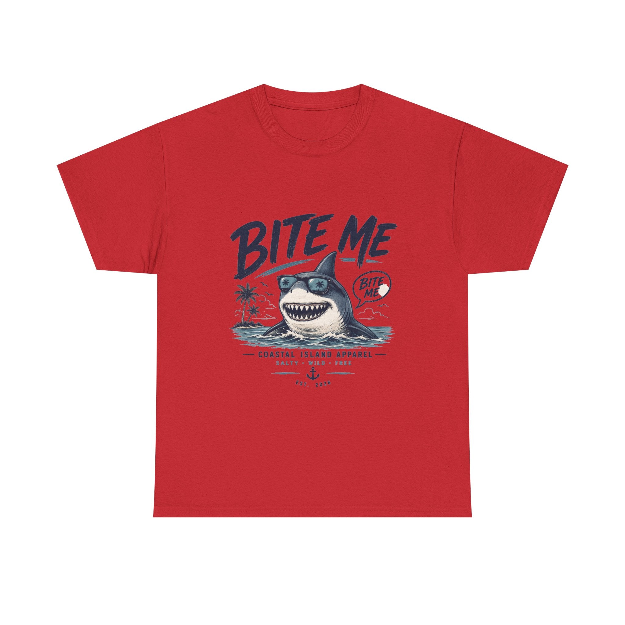 Bite Me Shark Tee — Coastal Island Graphic T-Shirt