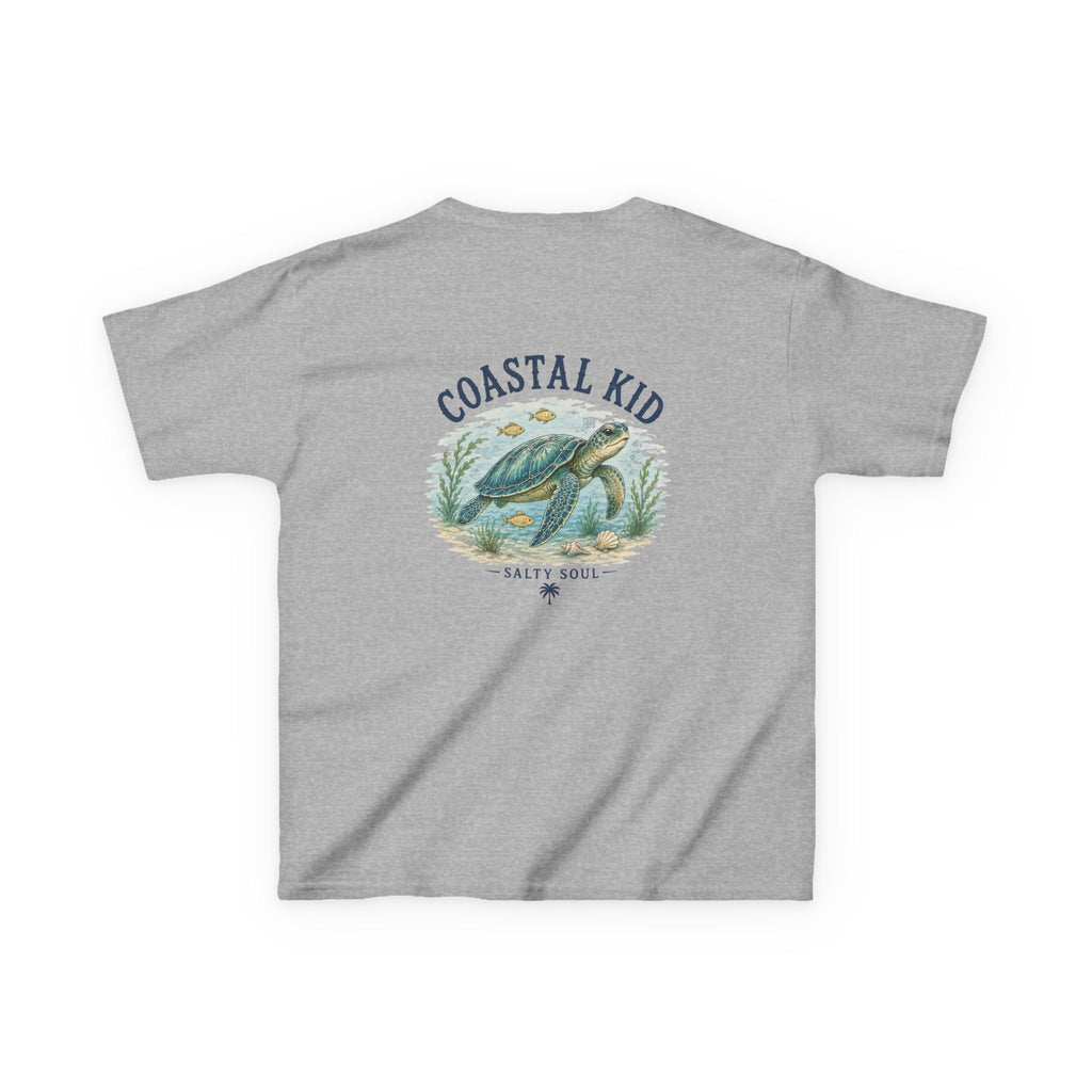 Coastal Kid Kids Tee — Vintage Sea Turtle Beach Shirt