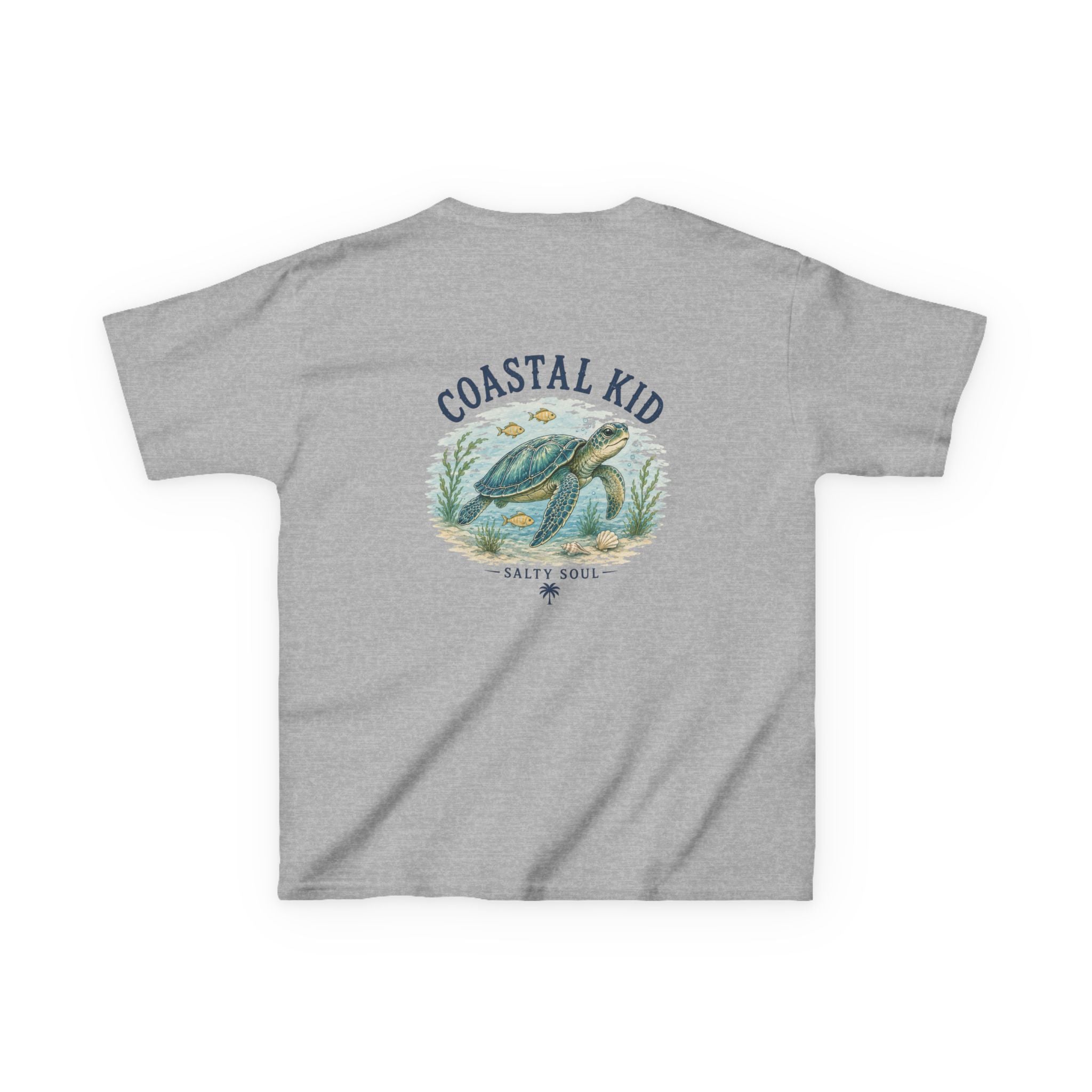 Coastal Kid Kids Tee — Vintage Sea Turtle Beach Shirt