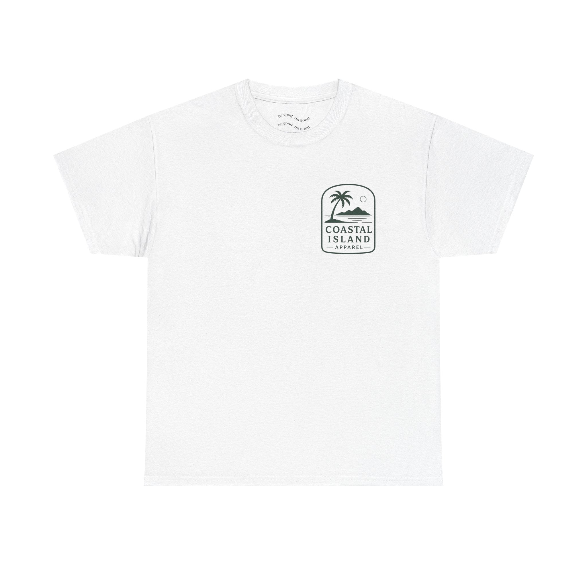 Coastal Island Retriever Logo Tee | Dog Sunset Beach Shirt