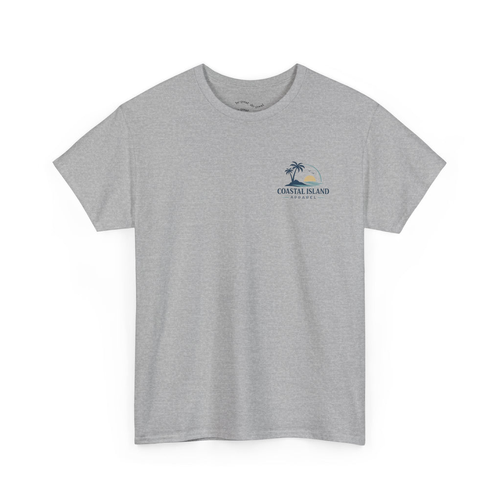 Coastal Island Sunset Beach T-Shirt | Palm Tree Ocean Graphic Tee