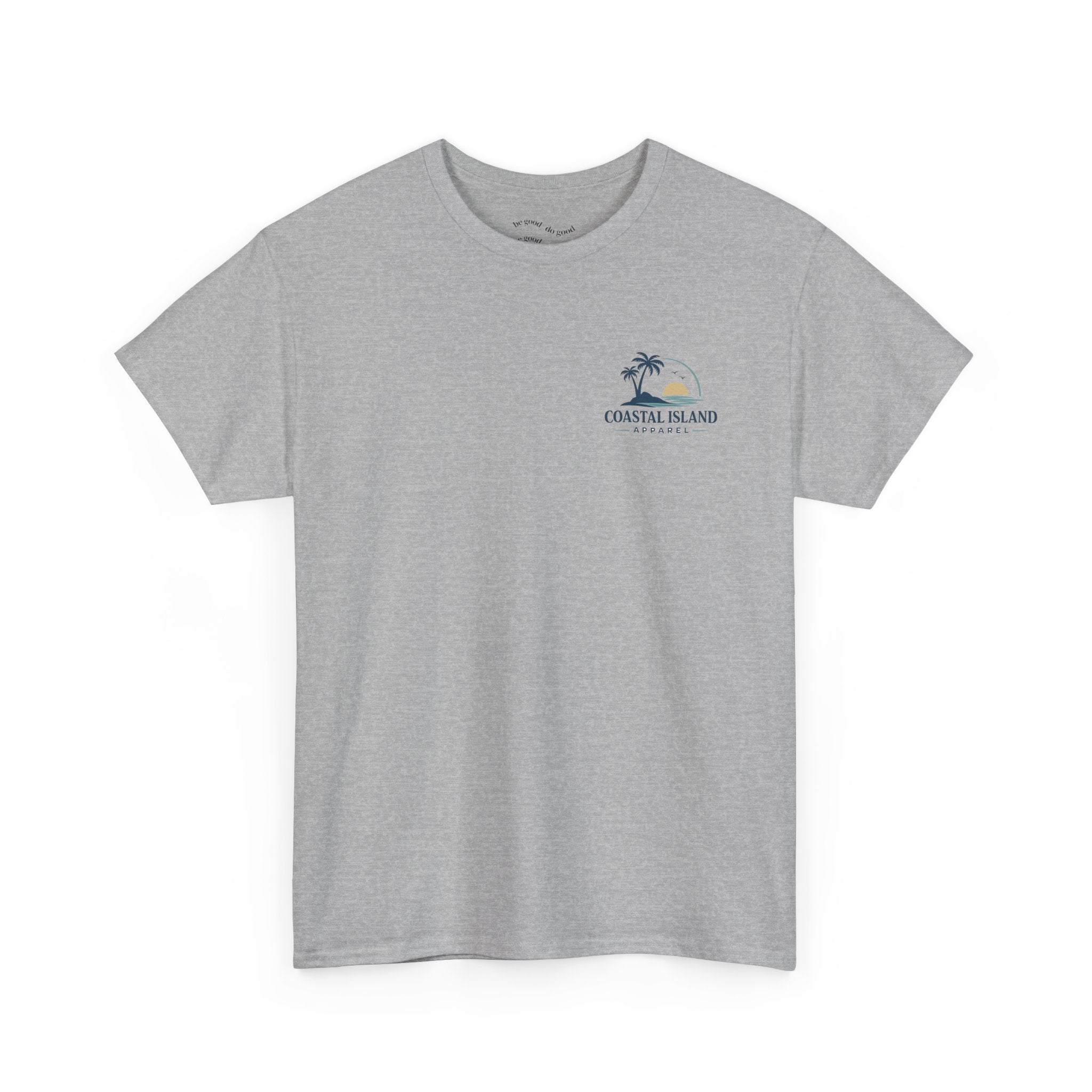Coastal Island Sunset Beach T-Shirt | Palm Tree Ocean Graphic Tee