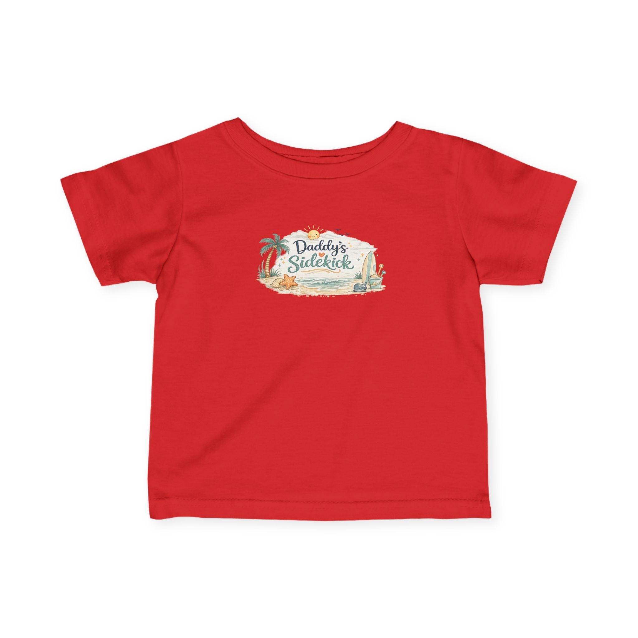 Infant Tee — "Daddy's Sidekick" Tropical Baby Shirt