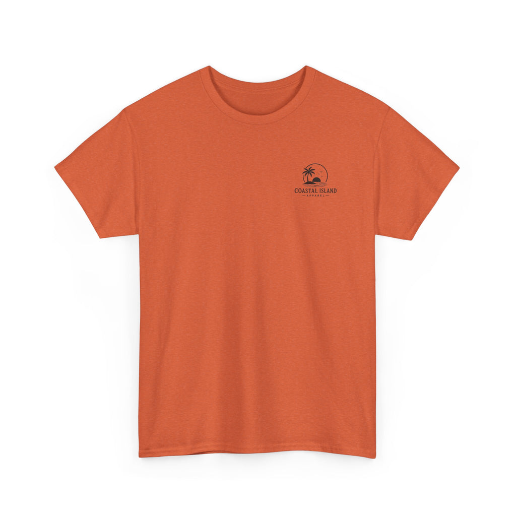 Coastal Island Vintage Car Sunset T-Shirt | Beach Palm Graphic Tee