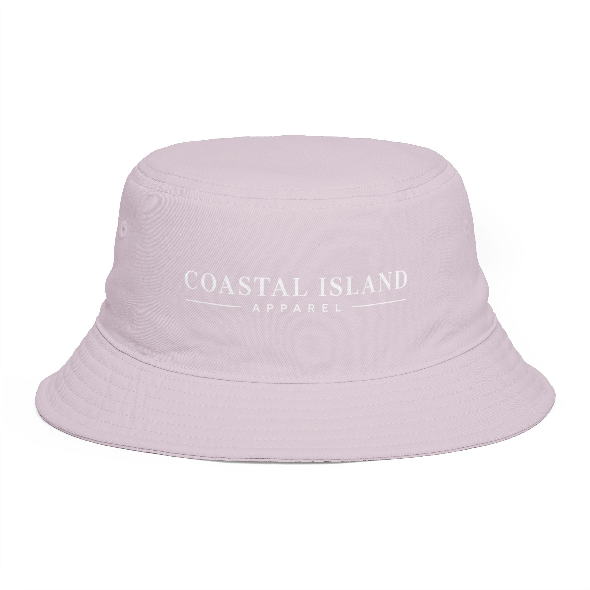 Coastal Island Apparel Bucket Hat - Brown Embroidered Beach Sun Hat