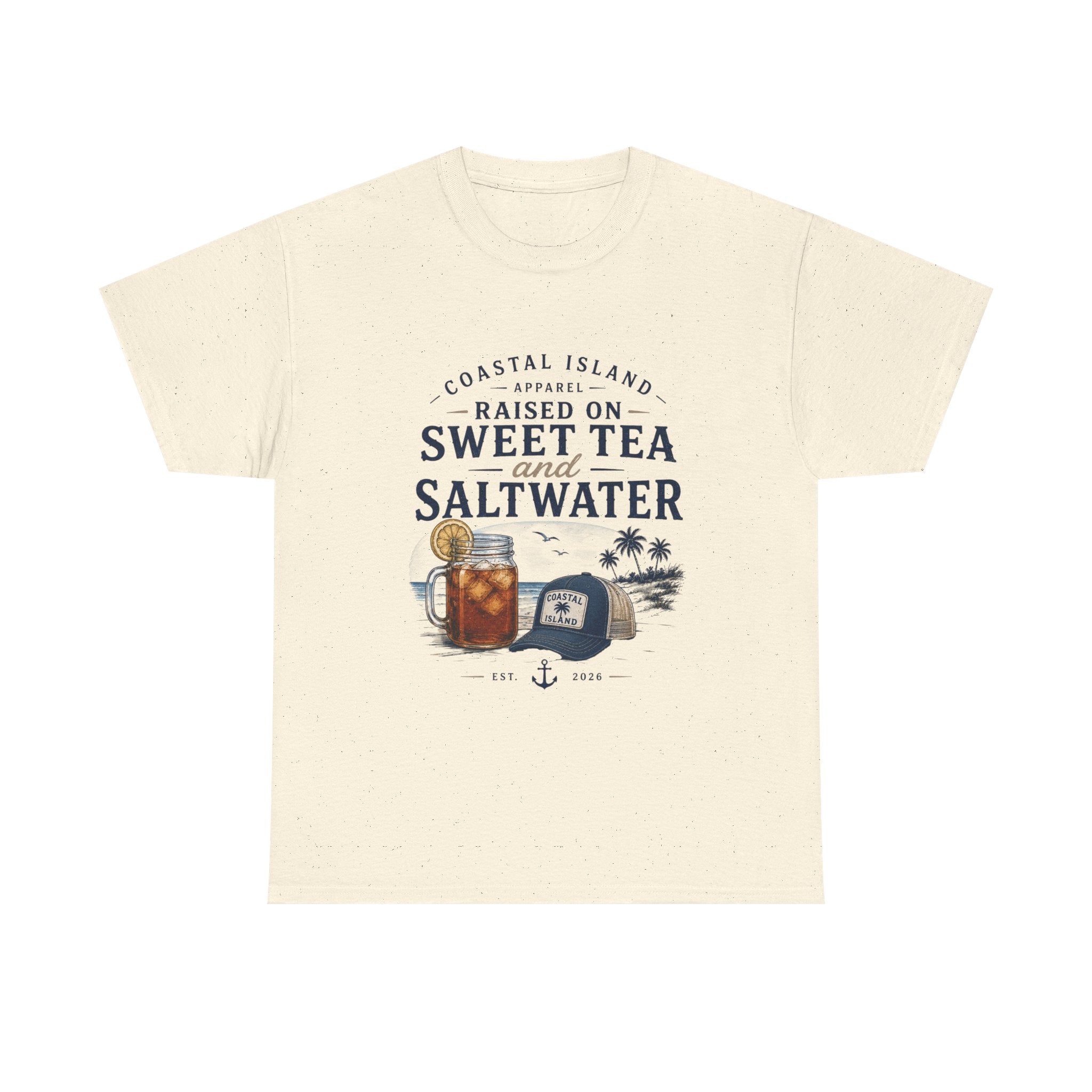 Raised on Sweet Tea and Saltwater T-Shirt — Coastal Island Tee