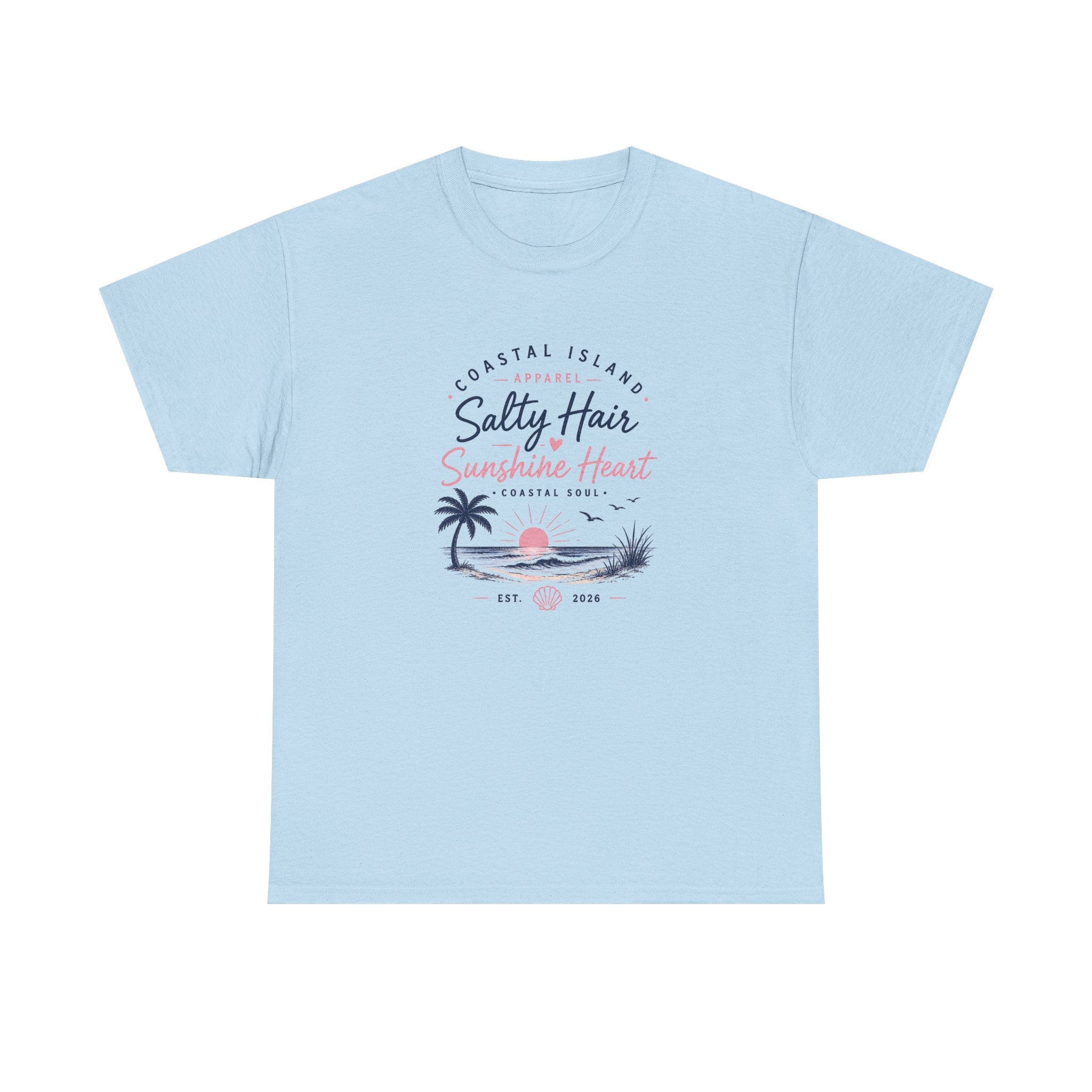 Coastal 'Salty Hair, Sunshine Heart' Women's Beach T‑Shirt