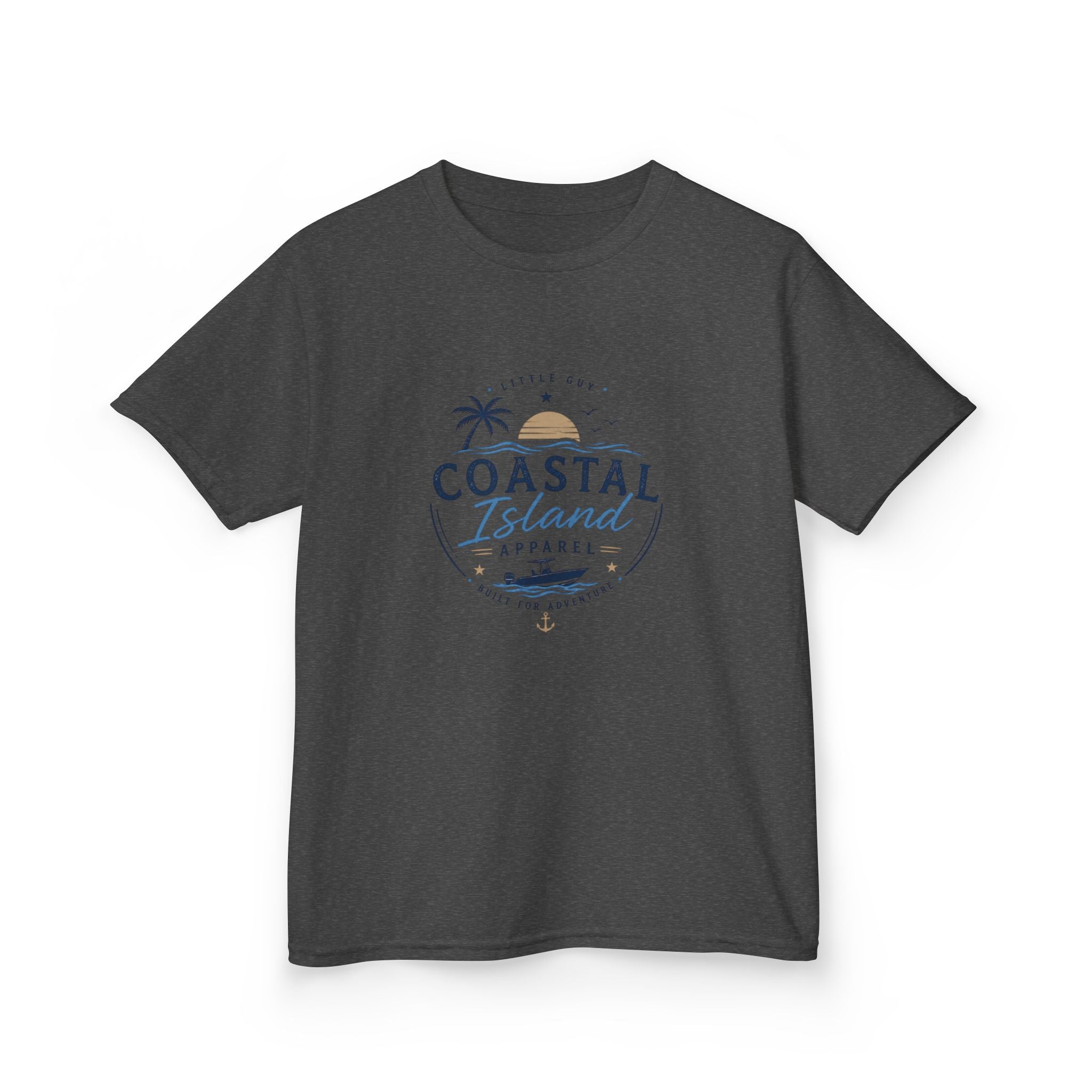 Kids Coastal Island T-Shirt — Beach Palm Tree Tee