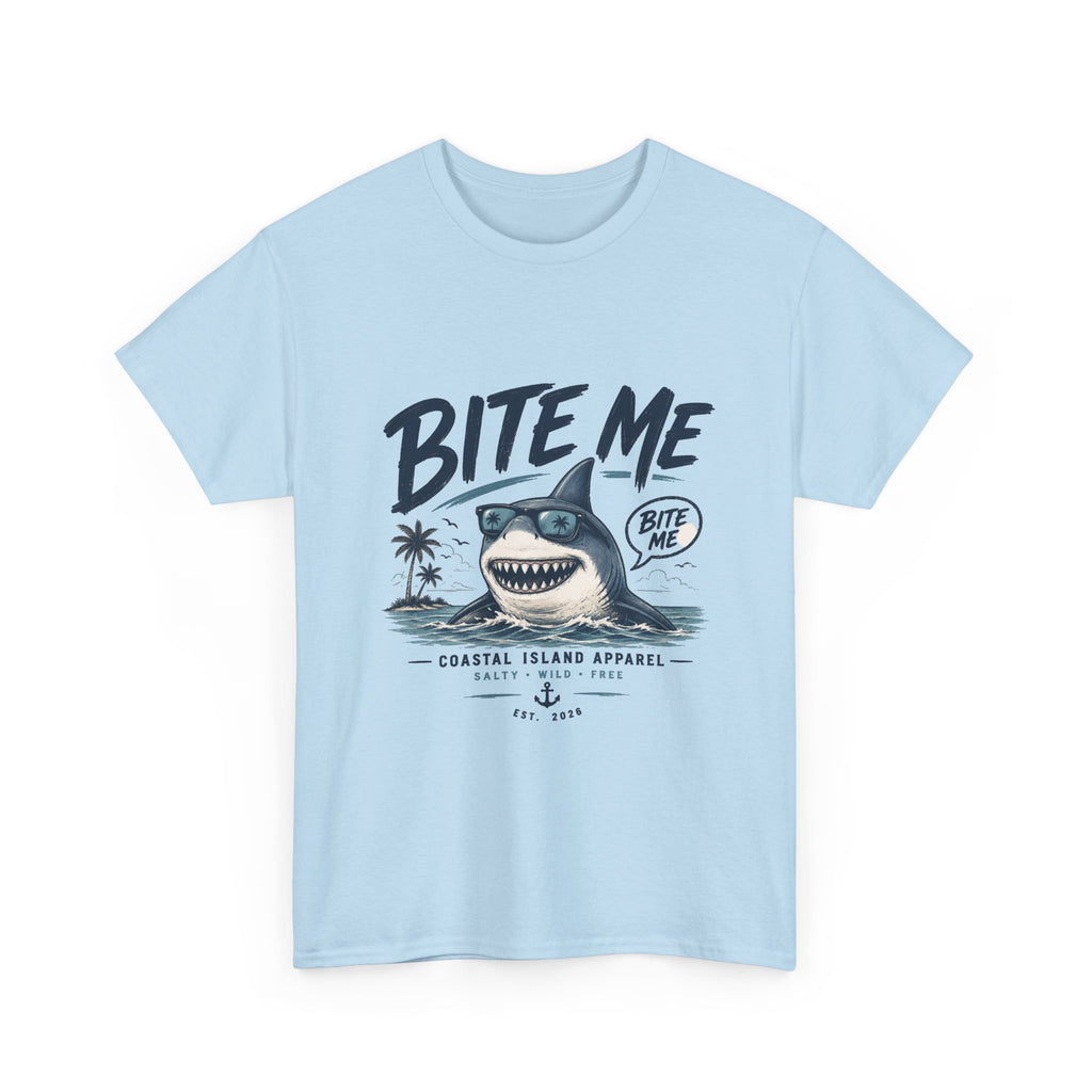 Bite Me Shark Tee — Coastal Island Graphic T-Shirt