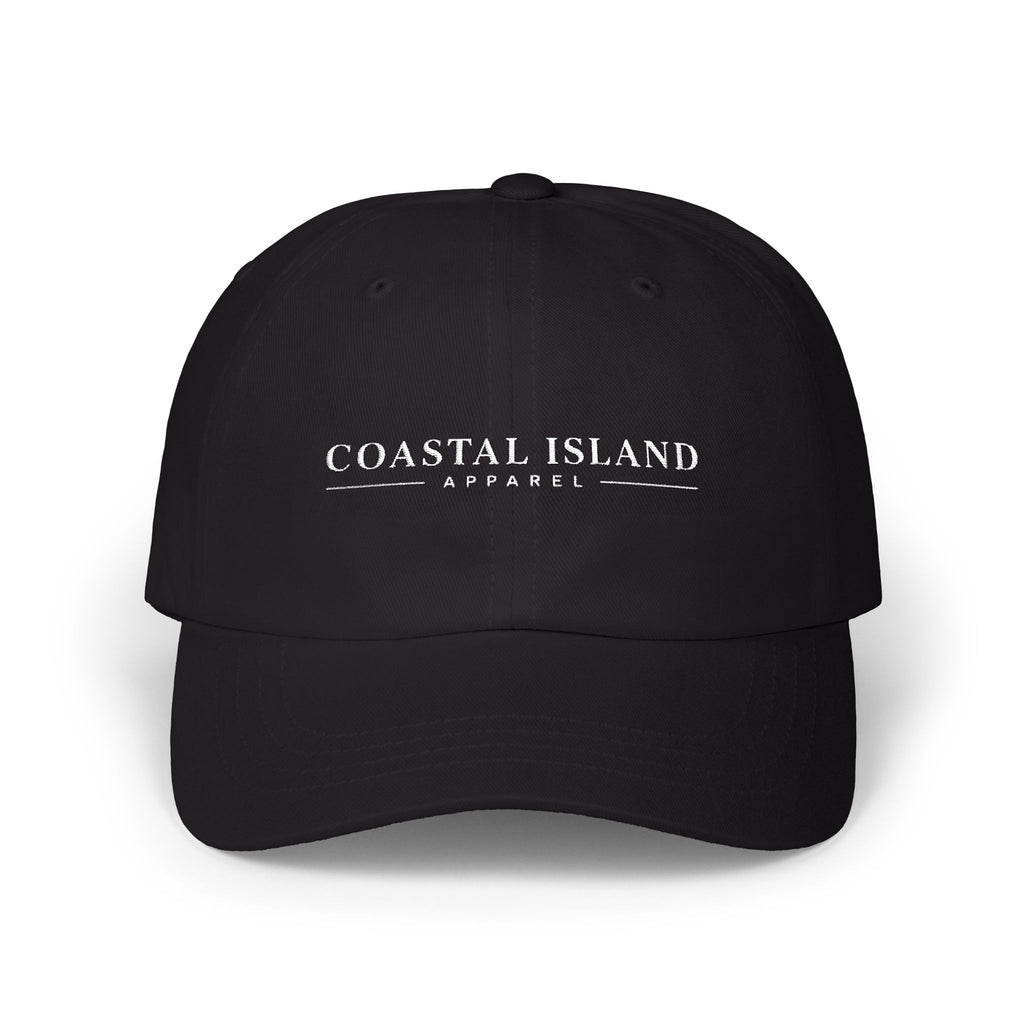 Coastal Island Apparel embroidered logo Dad Cap | white baseball hat