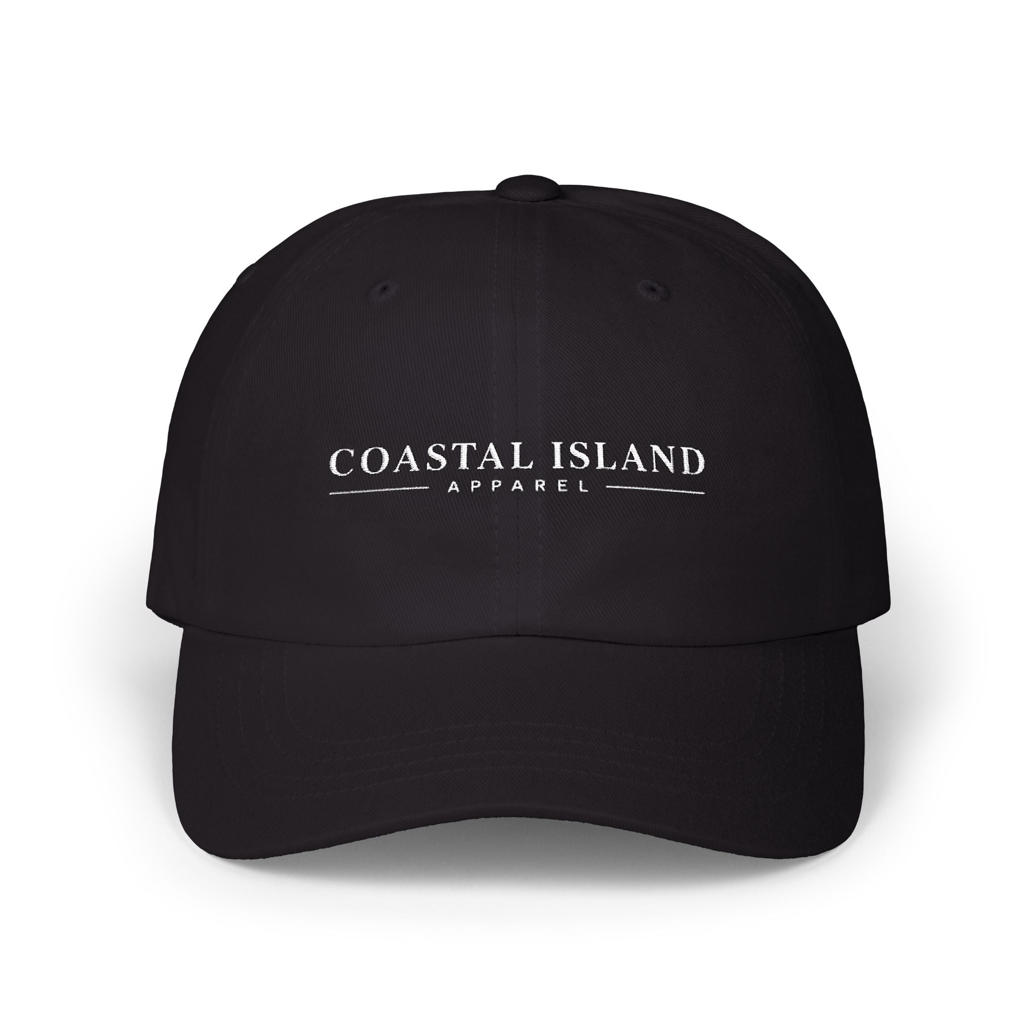 Coastal Island Apparel embroidered logo Dad Cap | white baseball hat