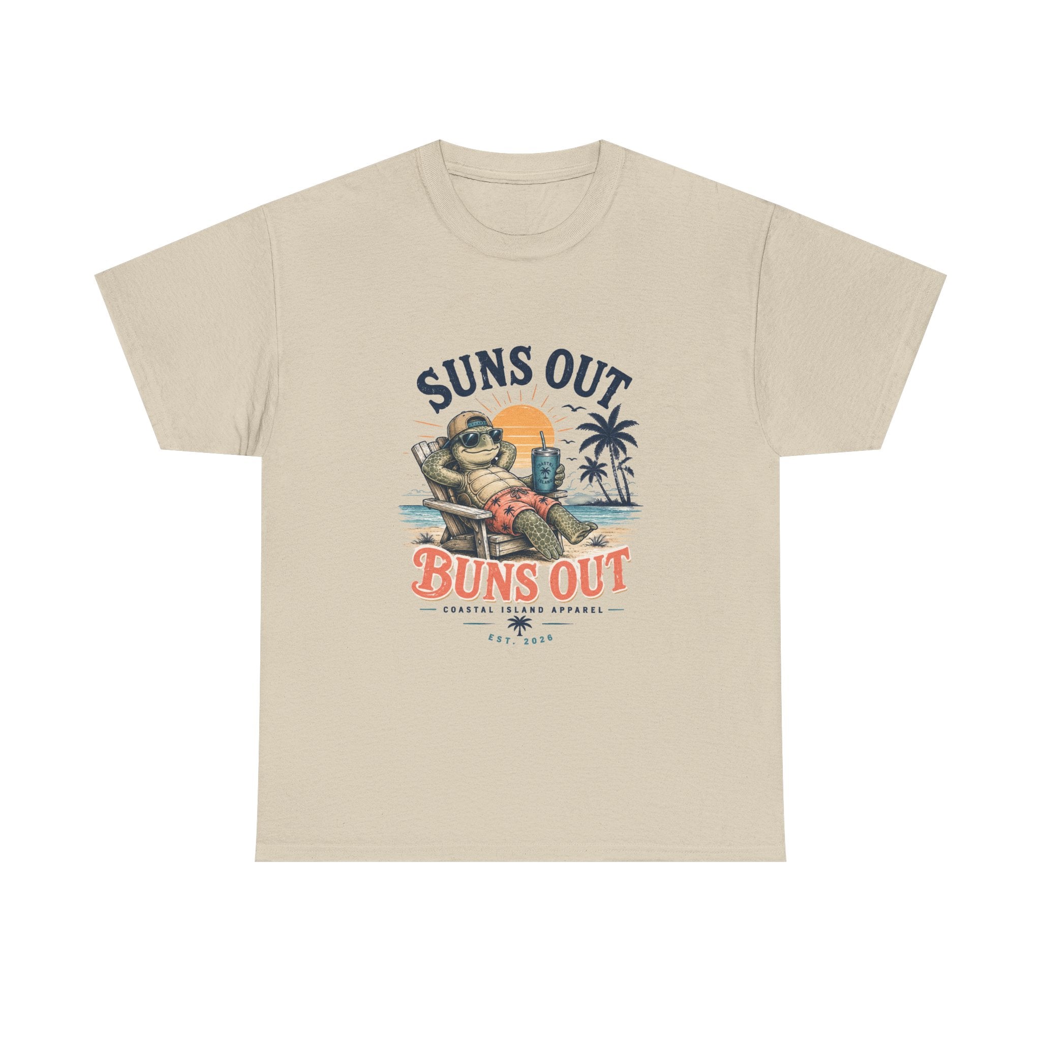 T-Shirt — "Suns Out Buns Out" Beach Graphic Tee