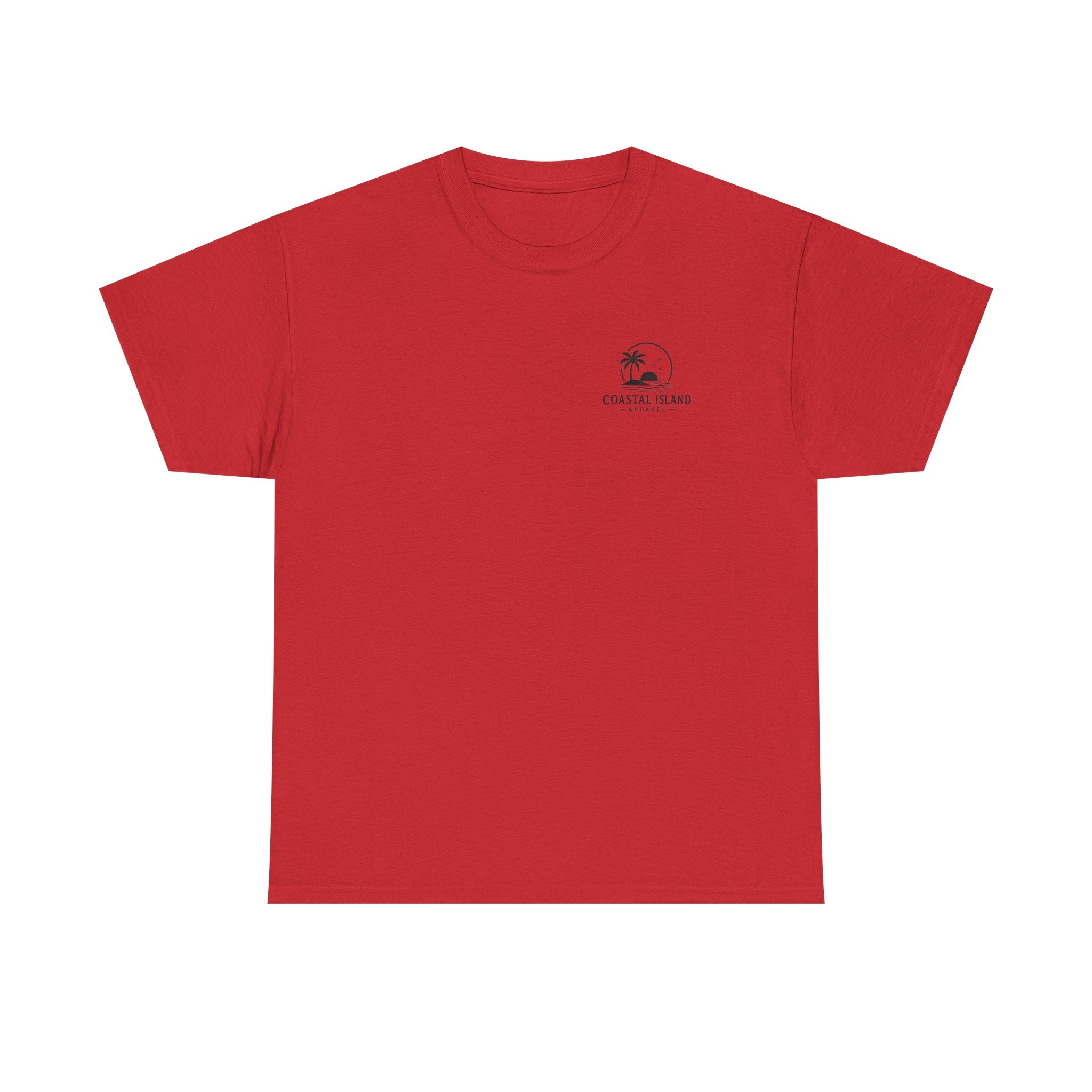 Coastal Island USA Flag Tee — "Because of the Brave" Independence Day T‑Shirt