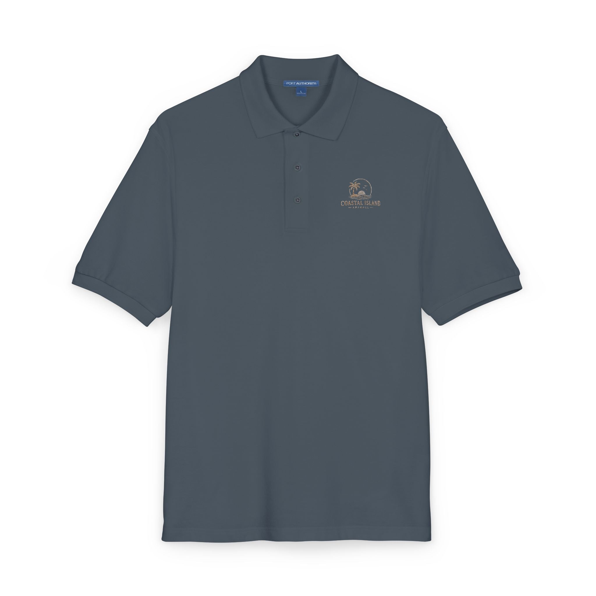 Embroidered Floral Polo Shirt — Subtle Chest Bloom Logo