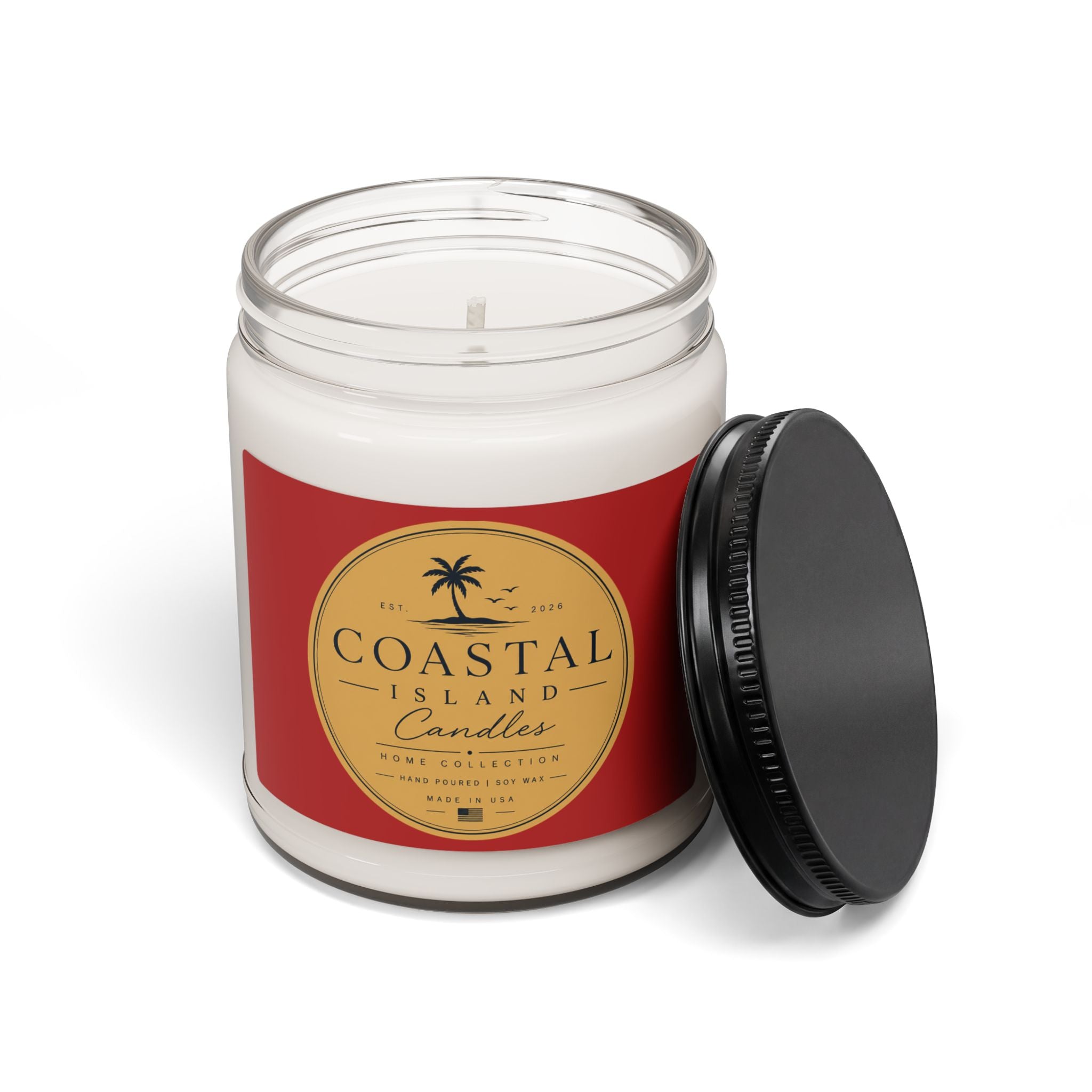 Coastal Island Scented Soy Candle 9oz – Tropical Palm Beach Scent
