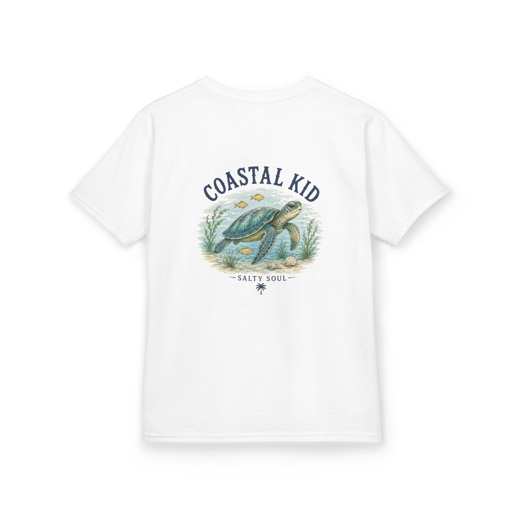 Coastal Kid Kids Tee — Vintage Sea Turtle Beach Shirt