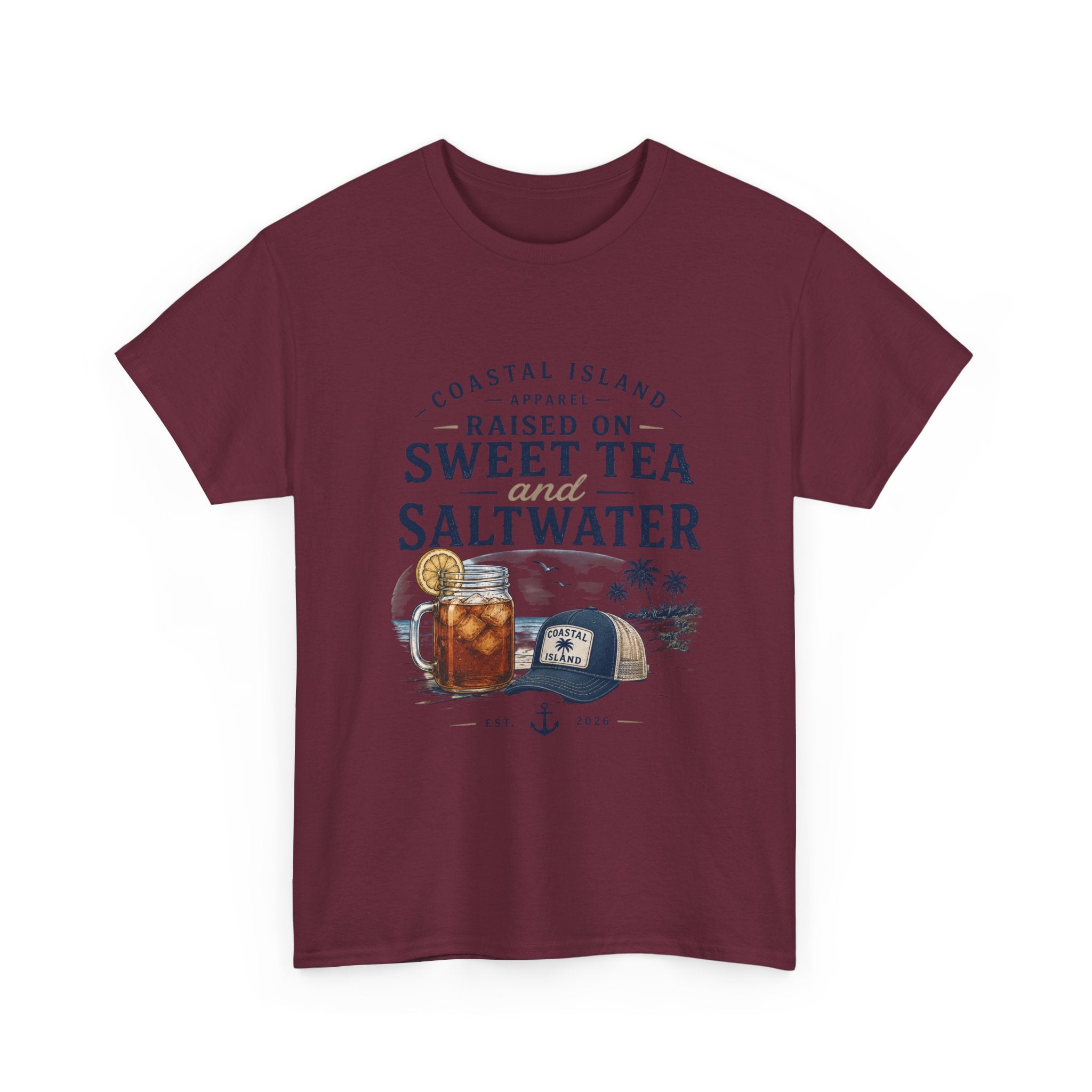 Raised on Sweet Tea and Saltwater T-Shirt — Coastal Island Tee