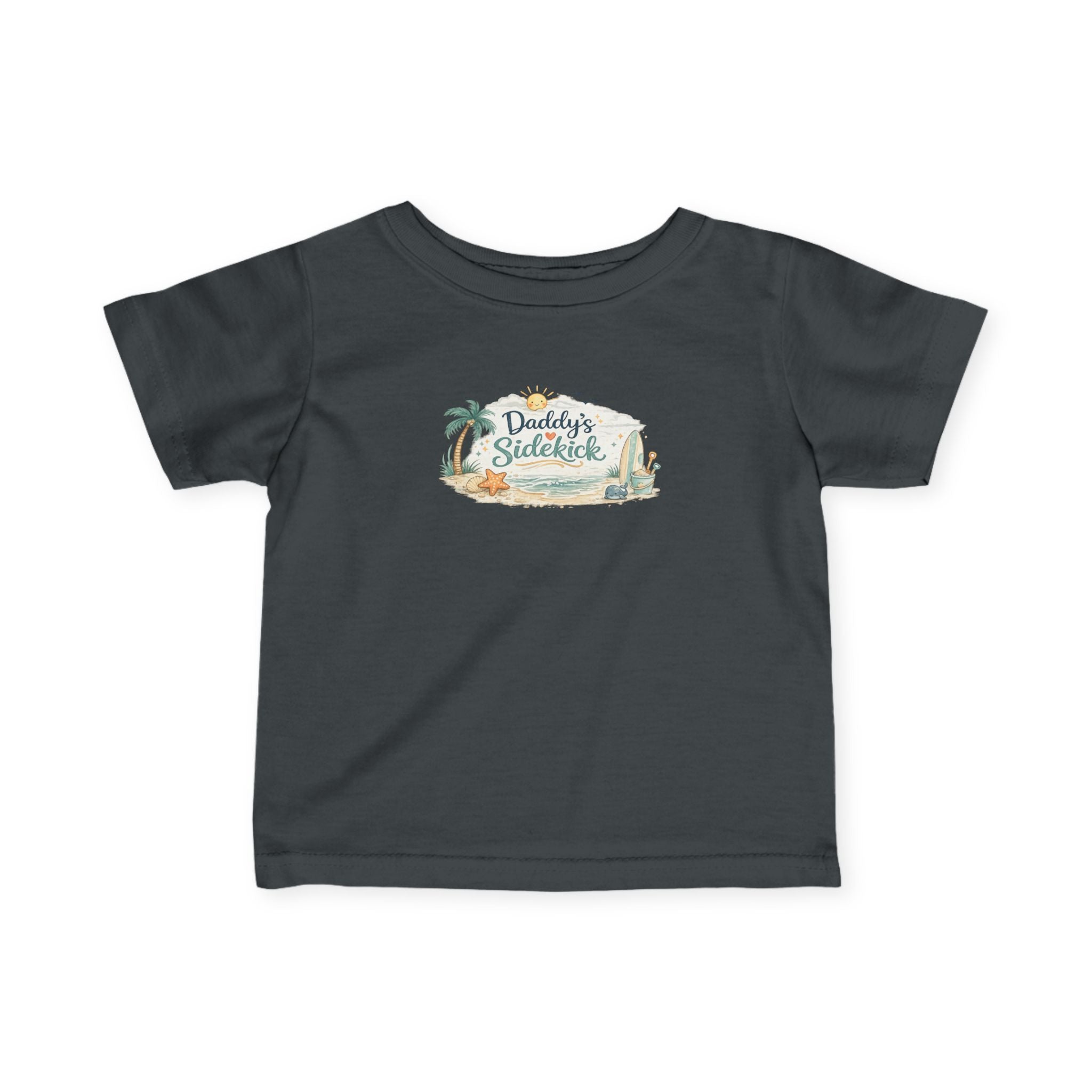 Infant Tee — "Daddy's Sidekick" Tropical Baby Shirt
