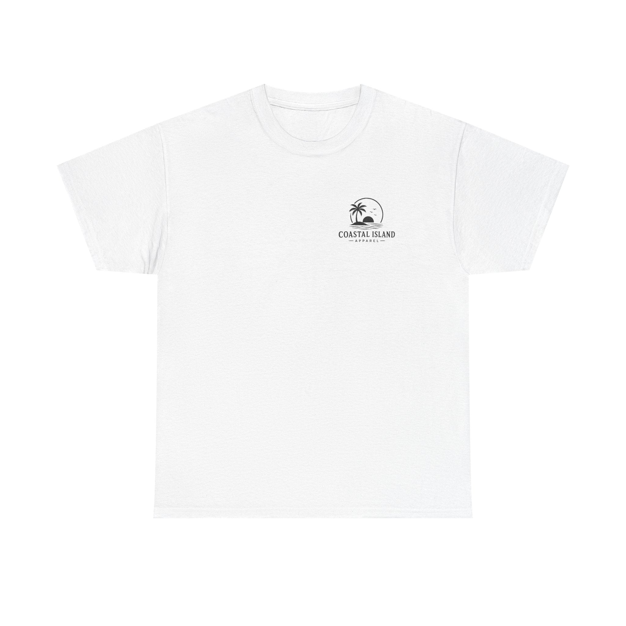 Coastal Island Sunset Tee — Beach Palm Tree Graphic T-Shirt