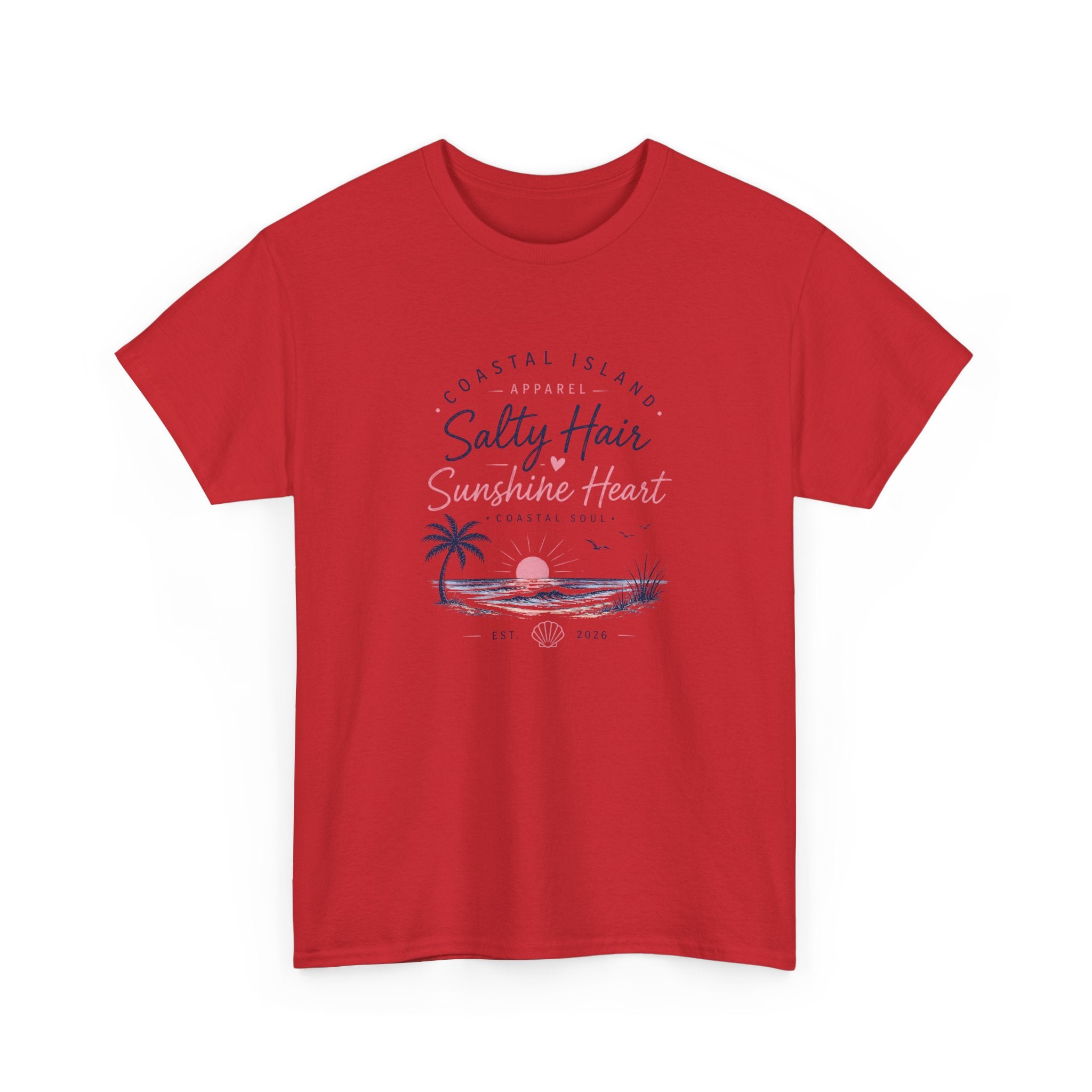 Coastal 'Salty Hair, Sunshine Heart' Women's Beach T‑Shirt