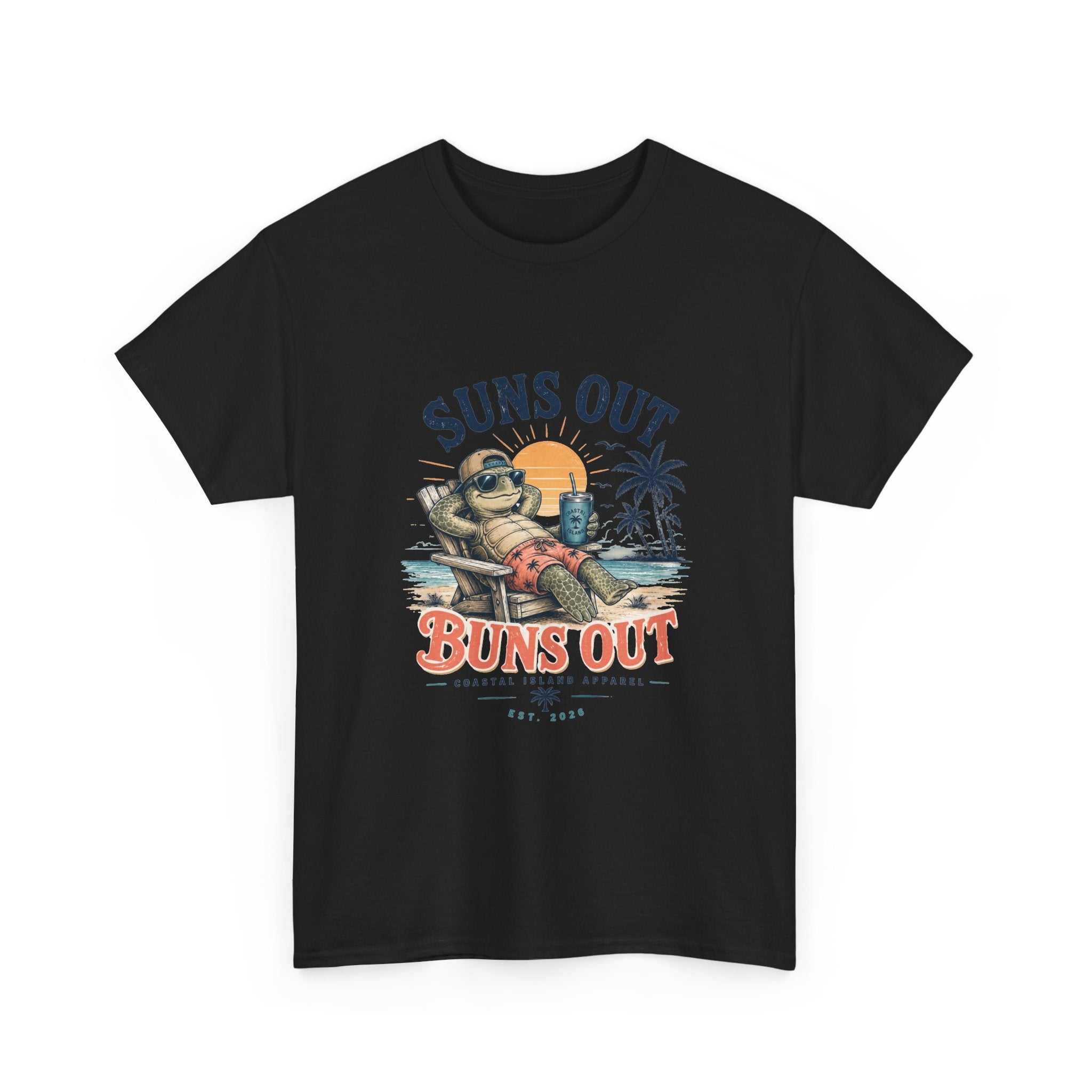 T-Shirt — "Suns Out Buns Out" Beach Graphic Tee