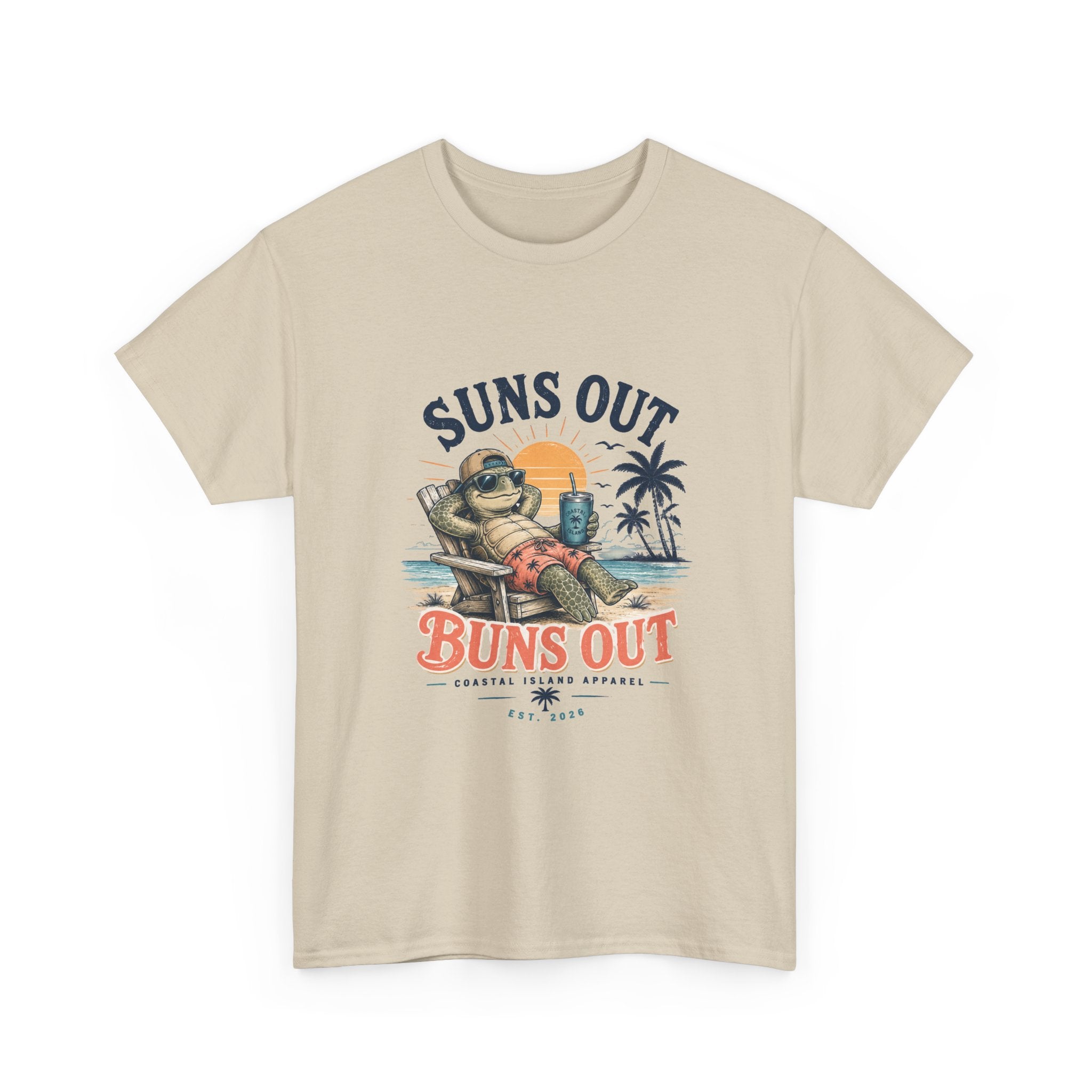 T-Shirt — "Suns Out Buns Out" Beach Graphic Tee