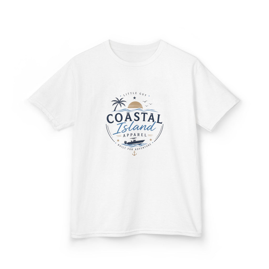 Kids Coastal Island T-Shirt — Beach Palm Tree Tee
