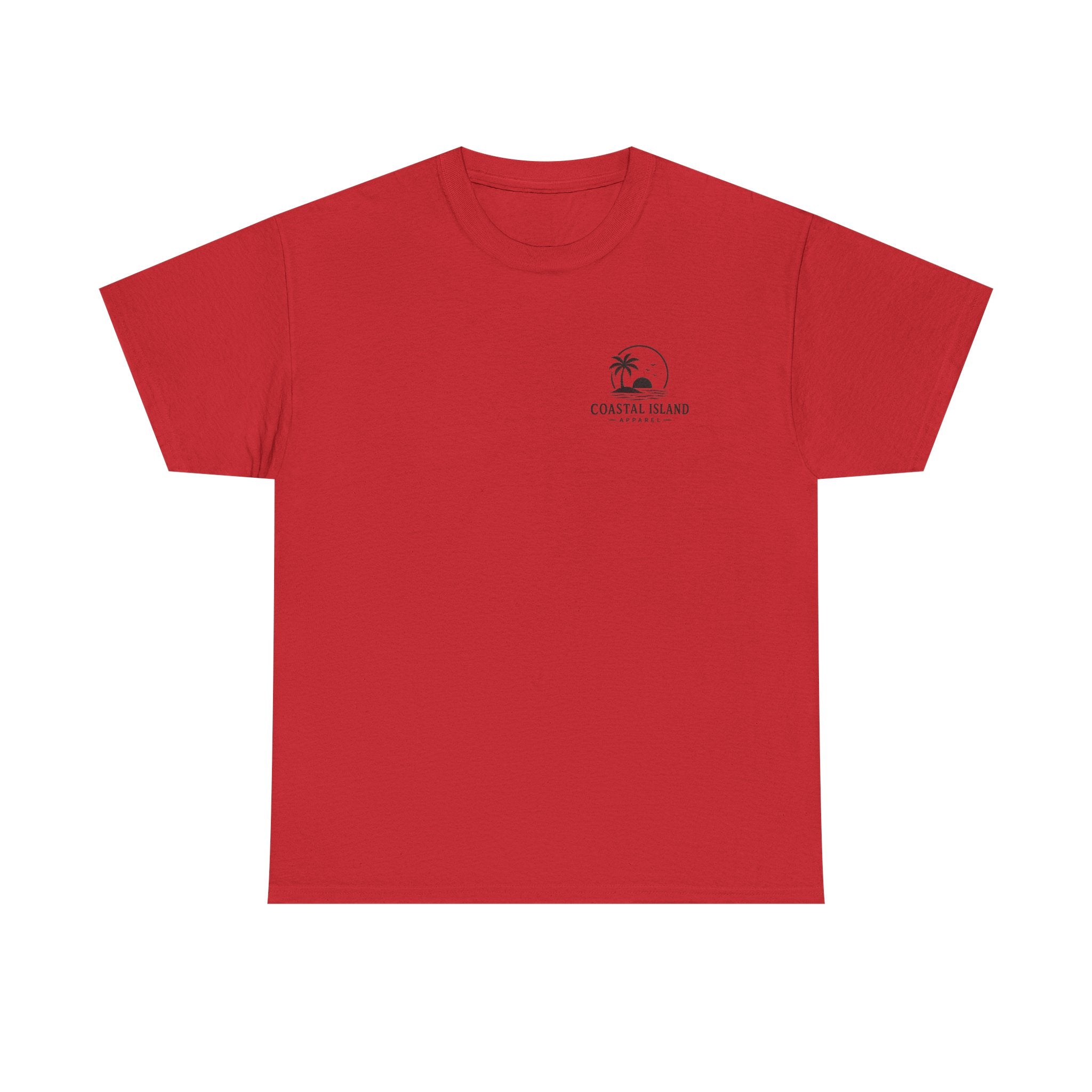 Coastal Island Sunset Tee — Beach Palm Tree Graphic T-Shirt