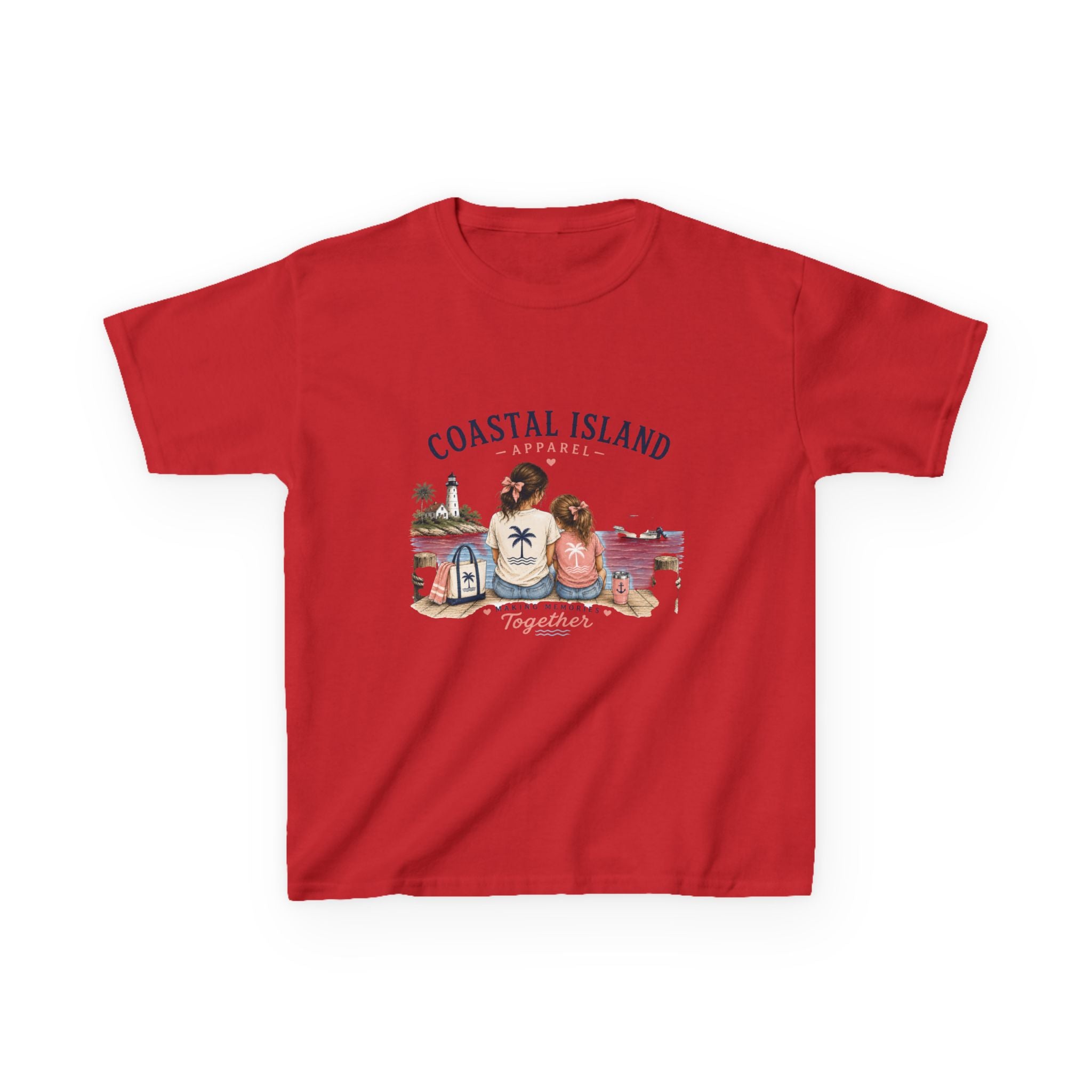 Coastal Island Kids Tee – Mom and Daughter Beach Graphic Shirt
