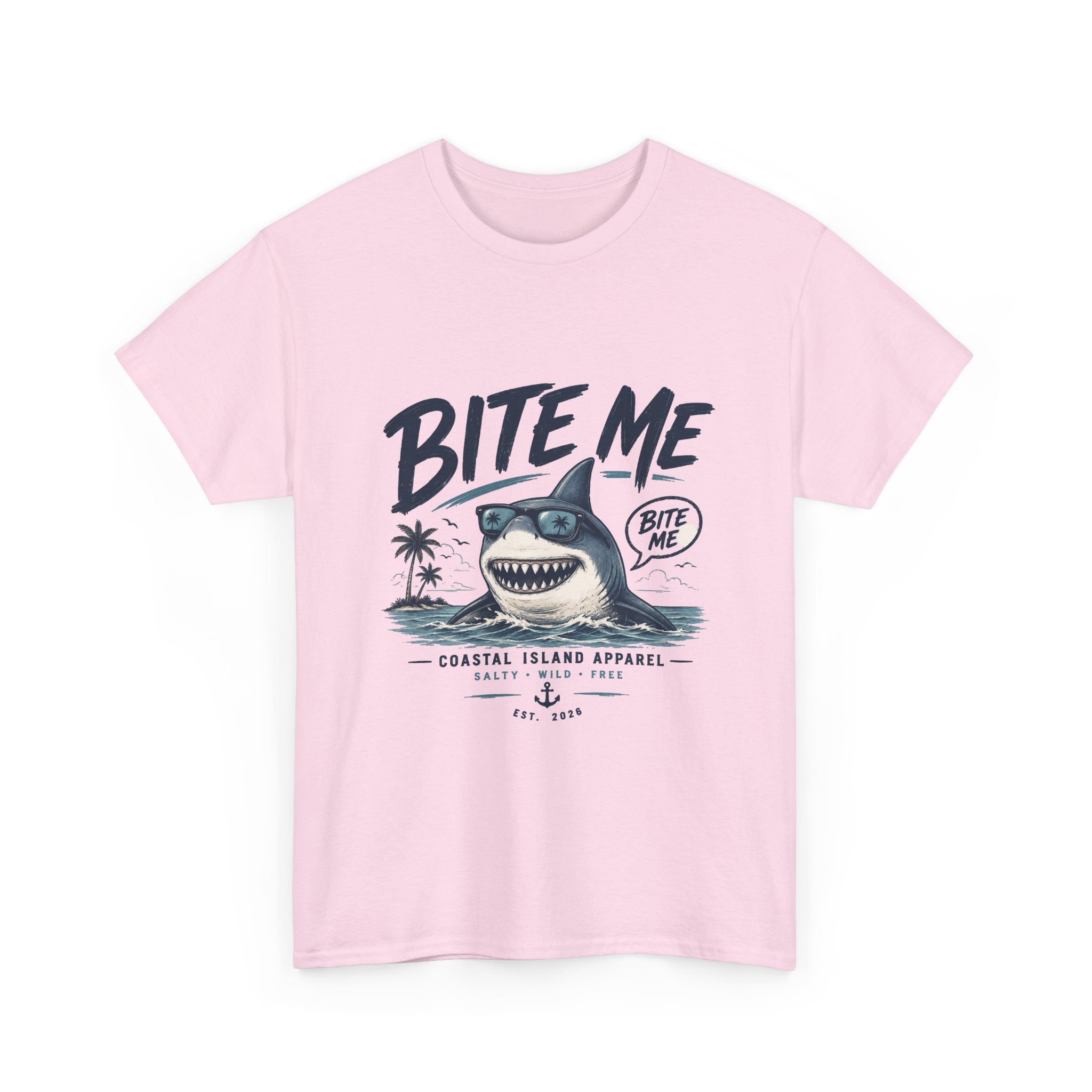 Bite Me Shark Tee — Coastal Island Graphic T-Shirt