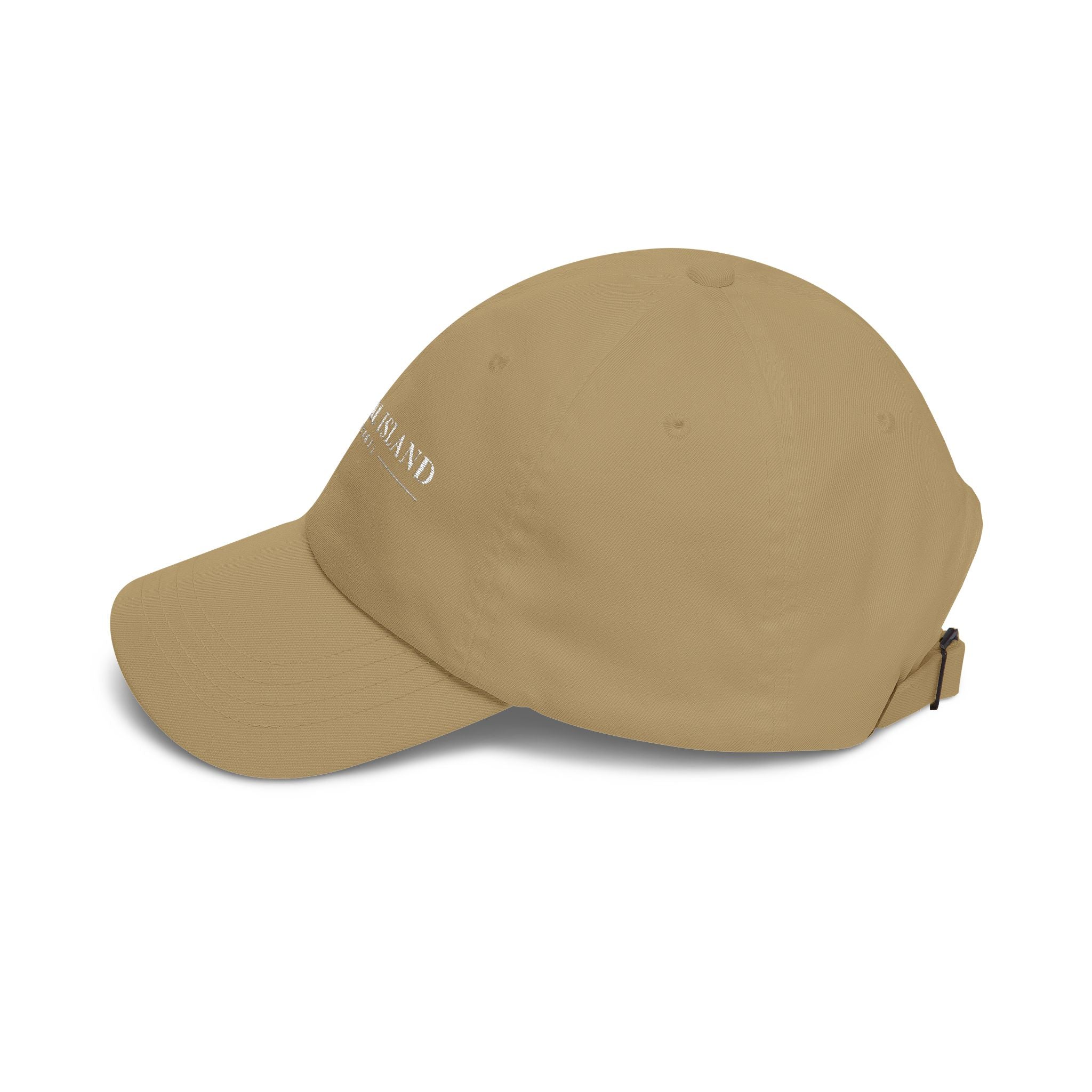Coastal Island Apparel embroidered logo Dad Cap | white baseball hat