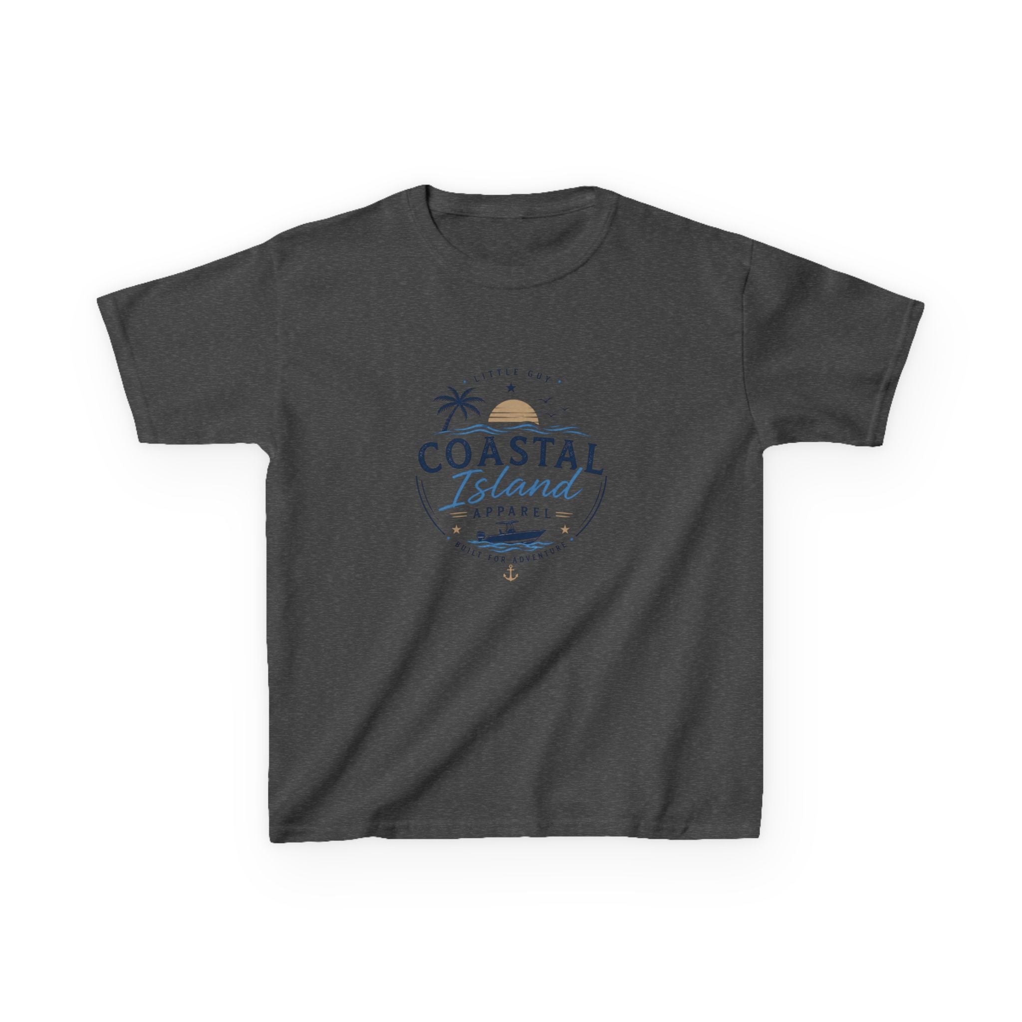 Kids Coastal Island T-Shirt — Beach Palm Tree Tee