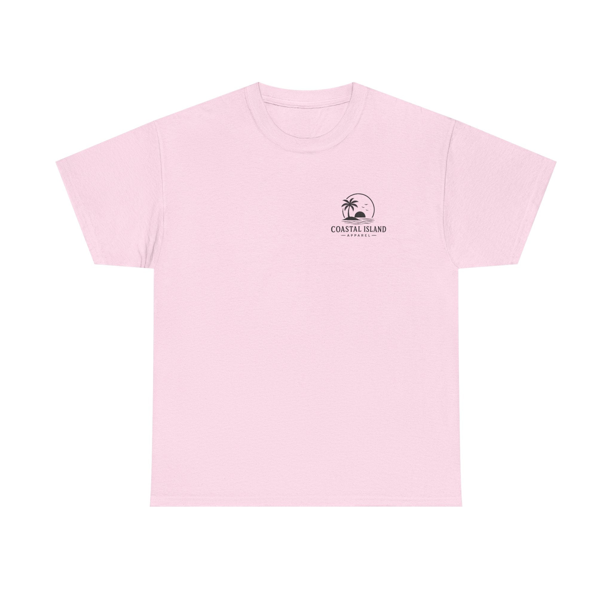 Coastal Island Sunset Tee — Beach Palm Tree Graphic T-Shirt