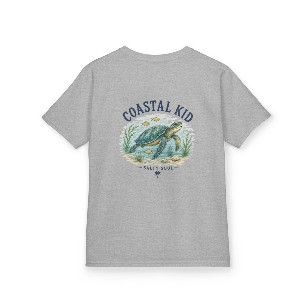 Coastal Kid Kids Tee — Vintage Sea Turtle Beach Shirt