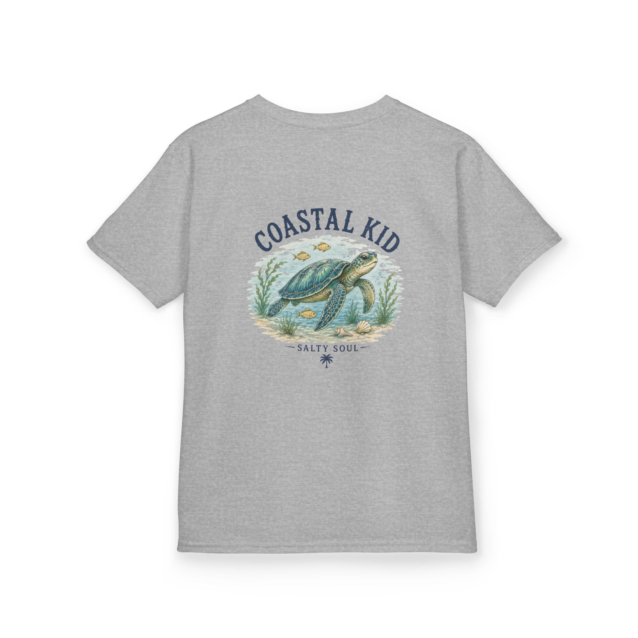 Coastal Kid Kids Tee — Vintage Sea Turtle Beach Shirt