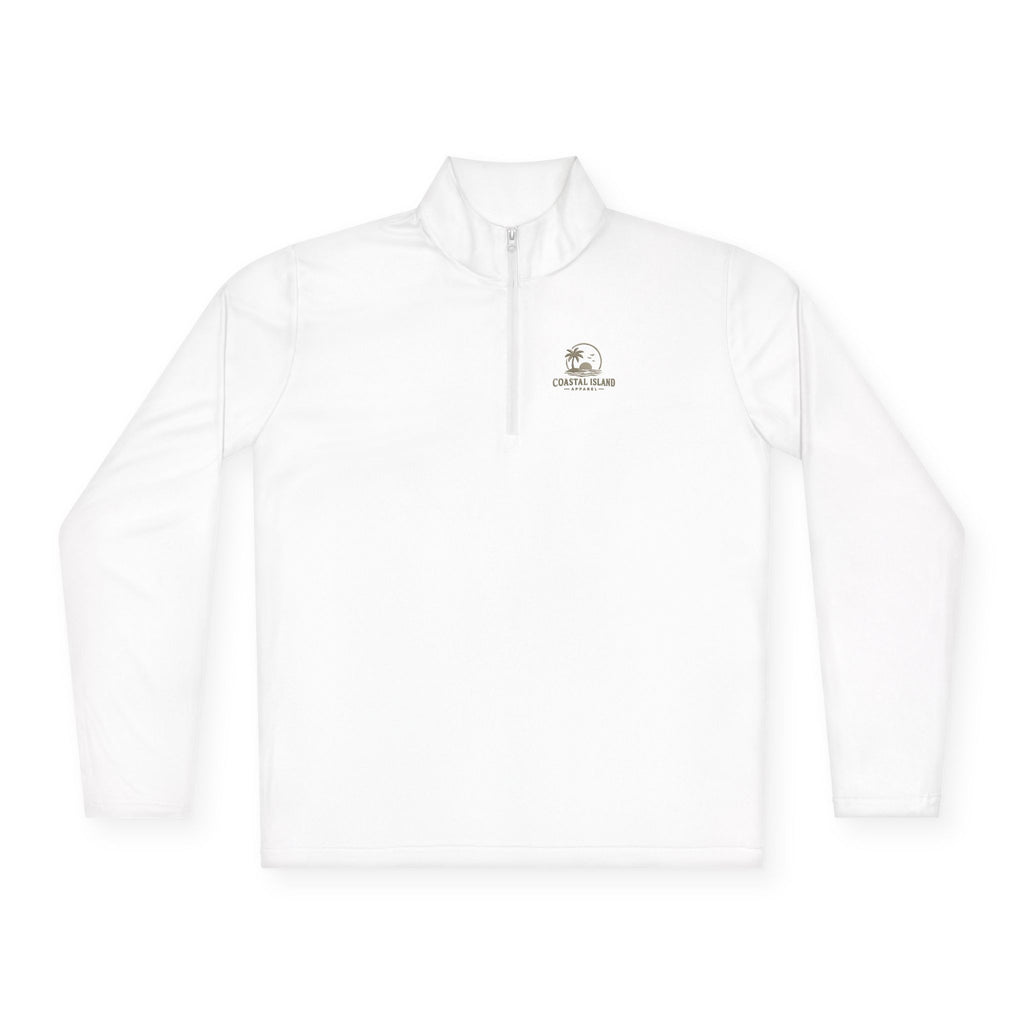 Retro Camper Logo Quarter-Zip Pullover | Small Chest Emblem