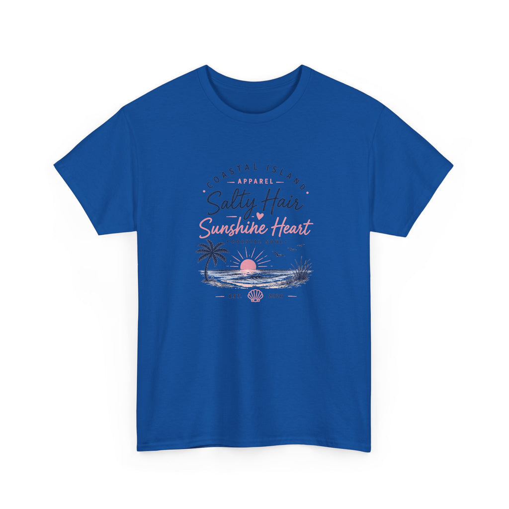 Coastal 'Salty Hair, Sunshine Heart' Women's Beach T‑Shirt