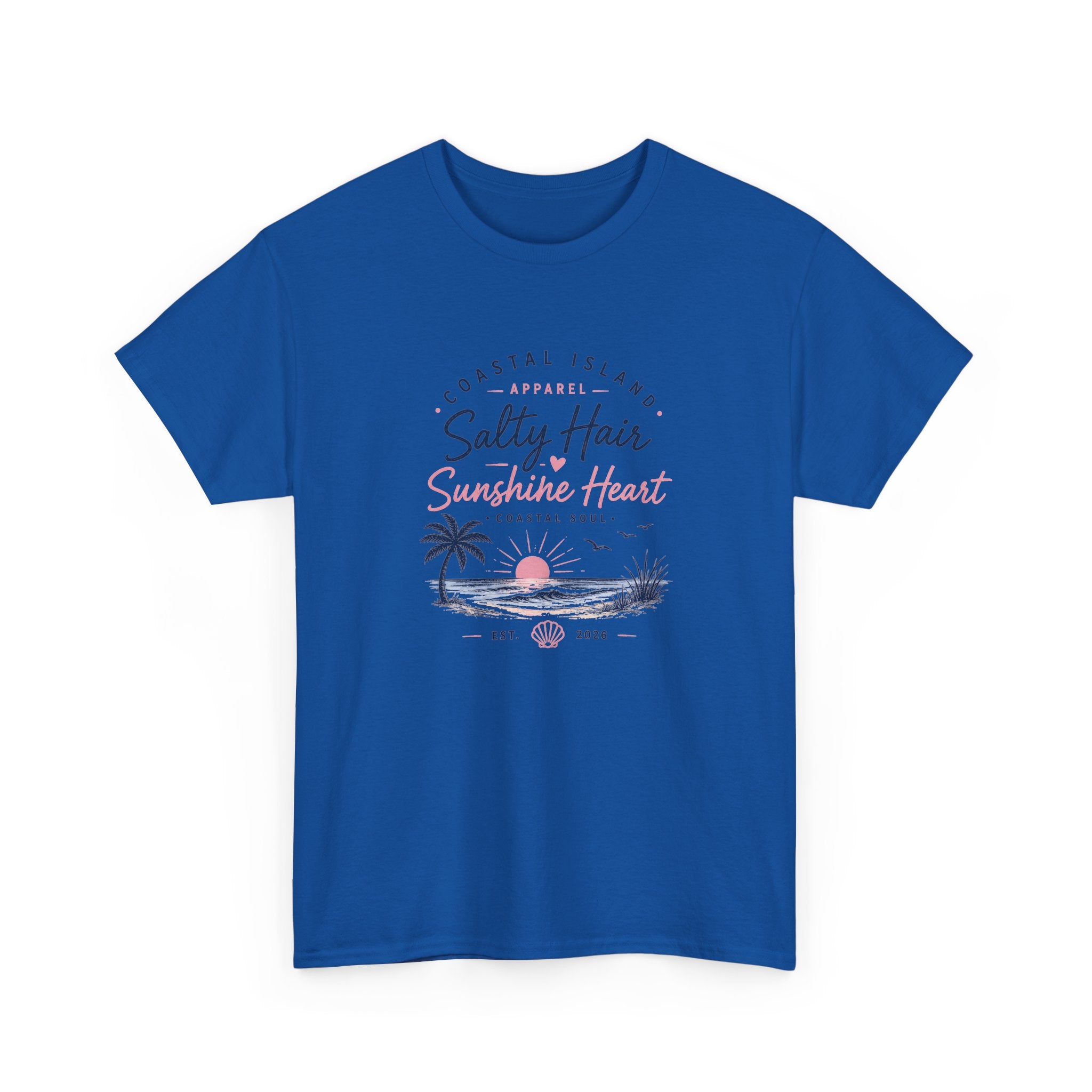 Coastal 'Salty Hair, Sunshine Heart' Women's Beach T‑Shirt