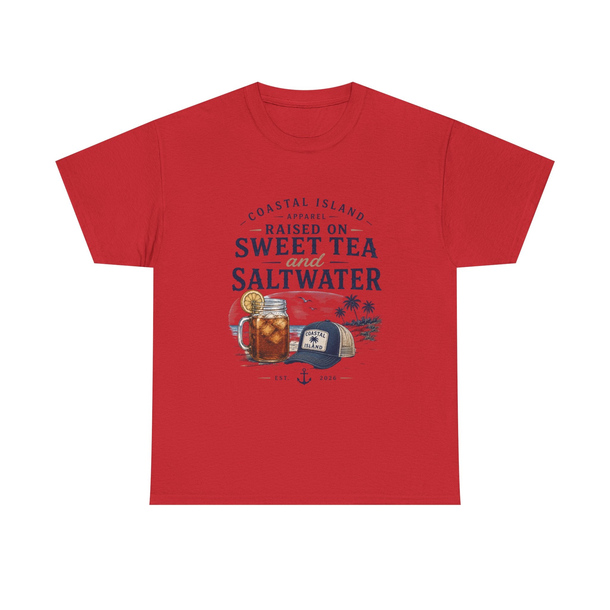 Raised on Sweet Tea and Saltwater T-Shirt — Coastal Island Tee