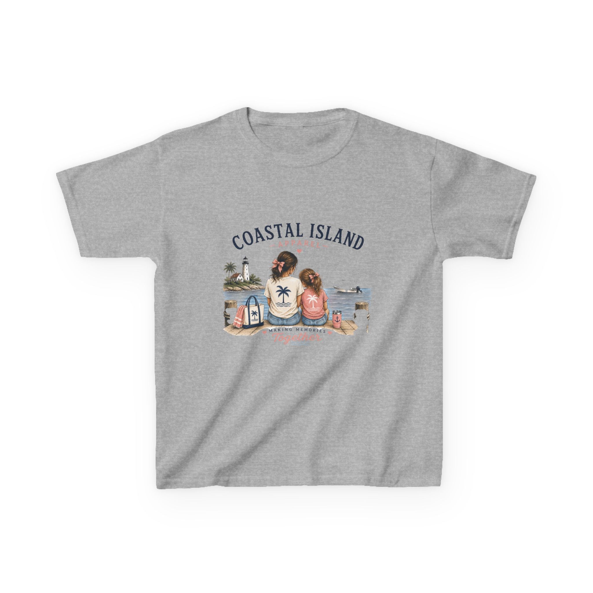 Coastal Island Kids Tee – Mom and Daughter Beach Graphic Shirt
