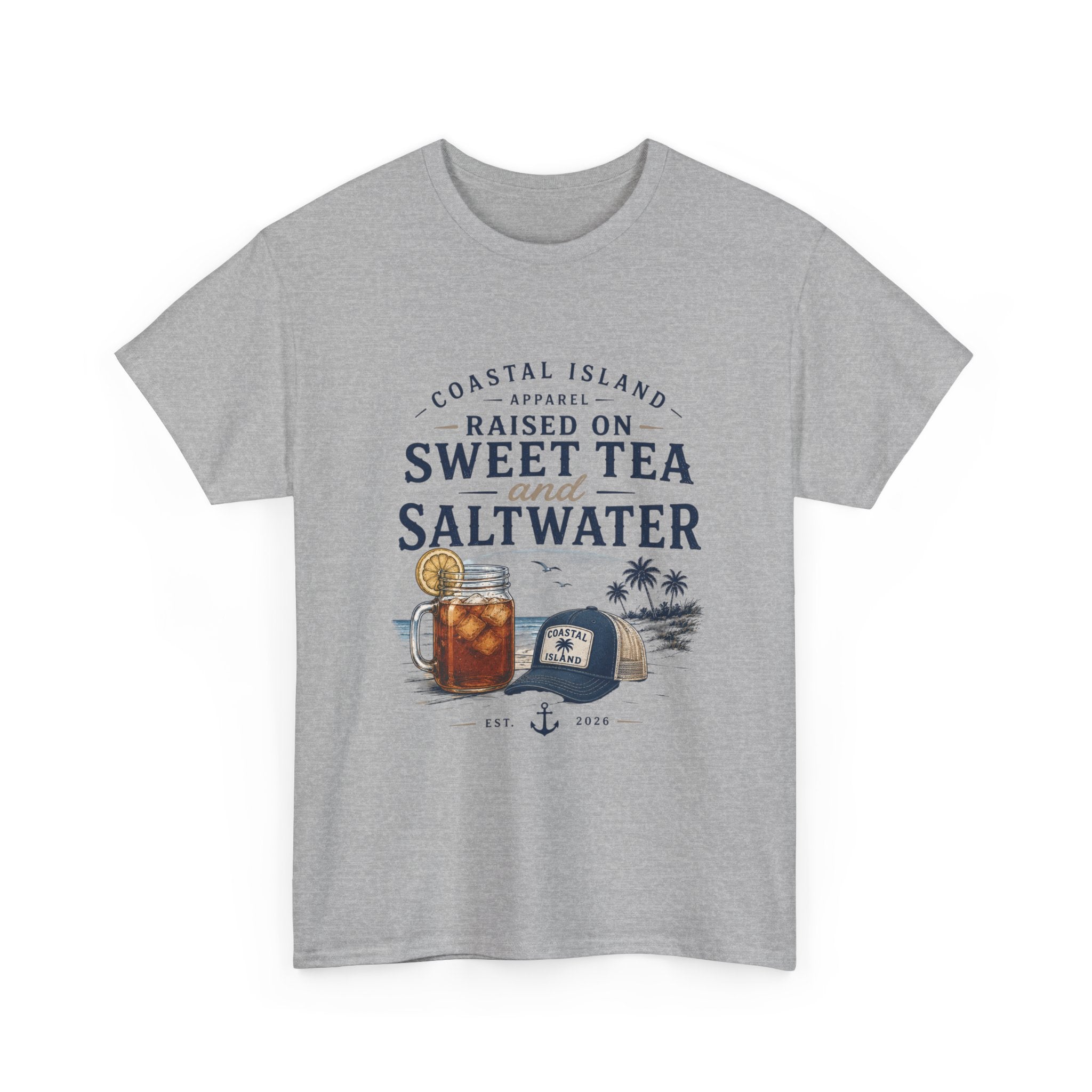 Raised on Sweet Tea and Saltwater T-Shirt — Coastal Island Tee