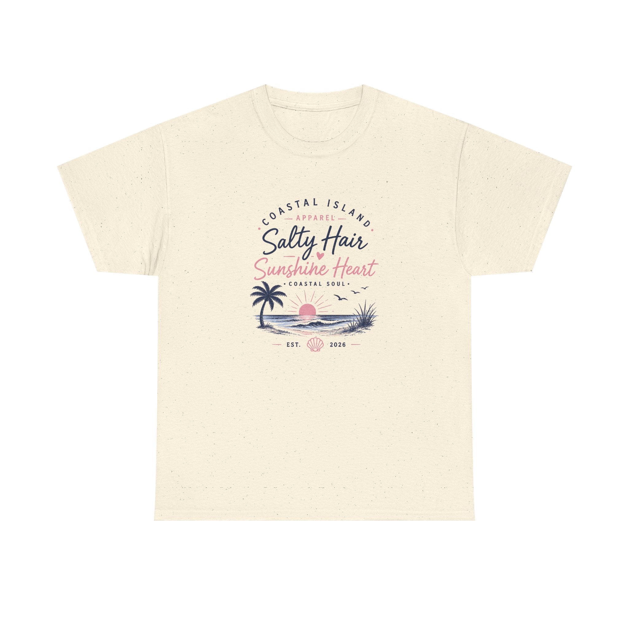 Coastal 'Salty Hair, Sunshine Heart' Women's Beach T‑Shirt