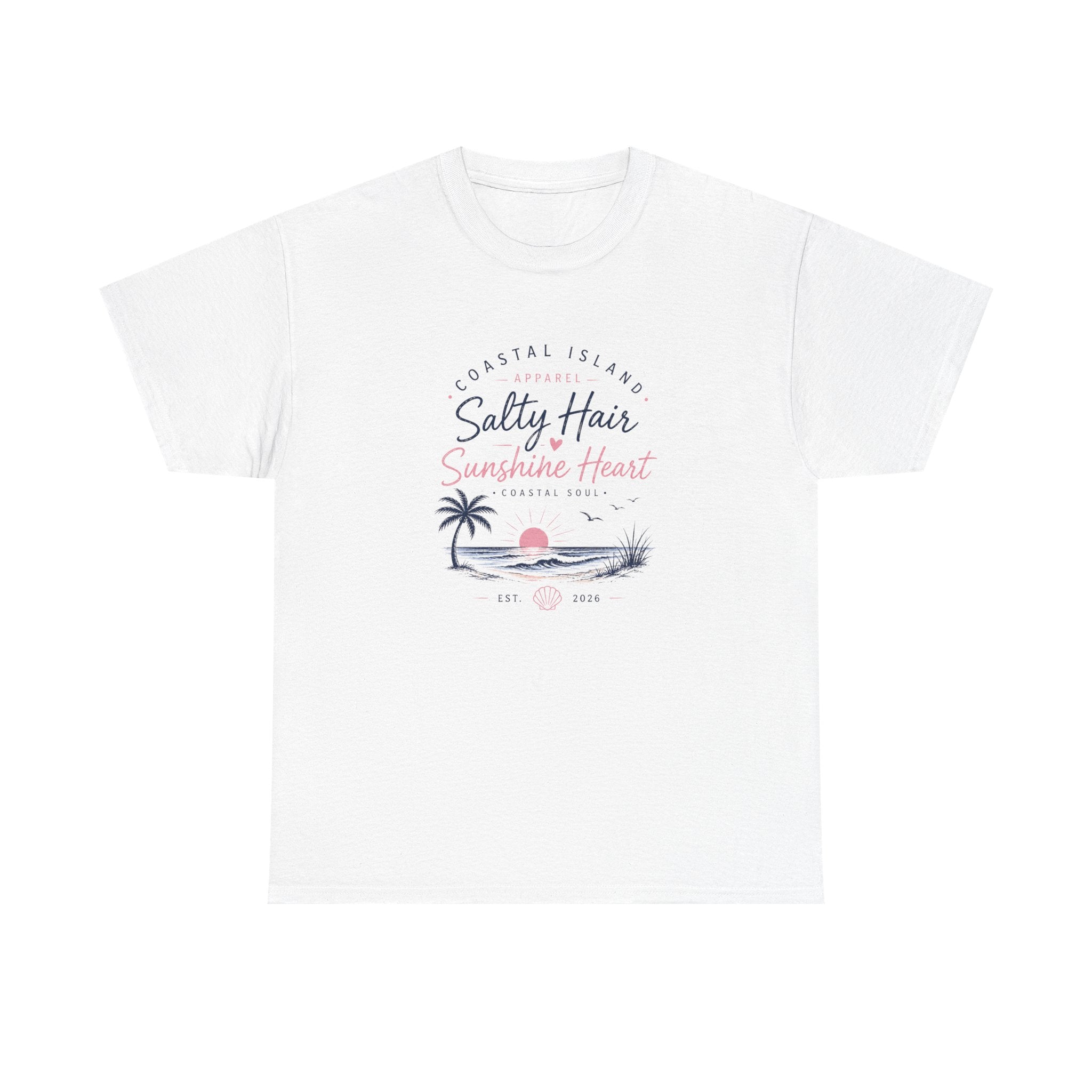 Coastal 'Salty Hair, Sunshine Heart' Women's Beach T‑Shirt