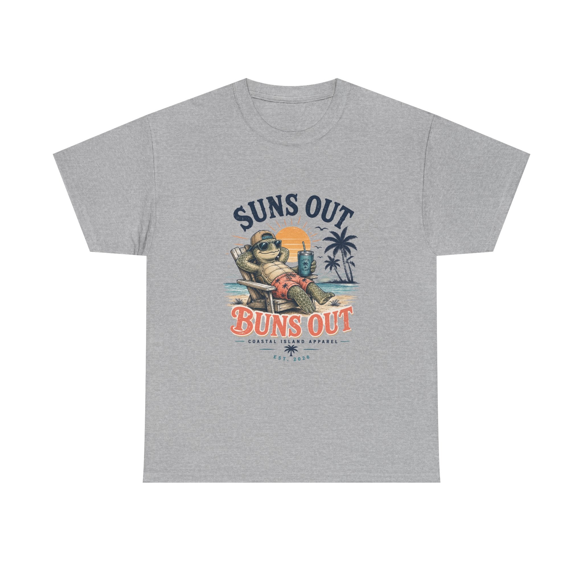 T-Shirt — "Suns Out Buns Out" Beach Graphic Tee