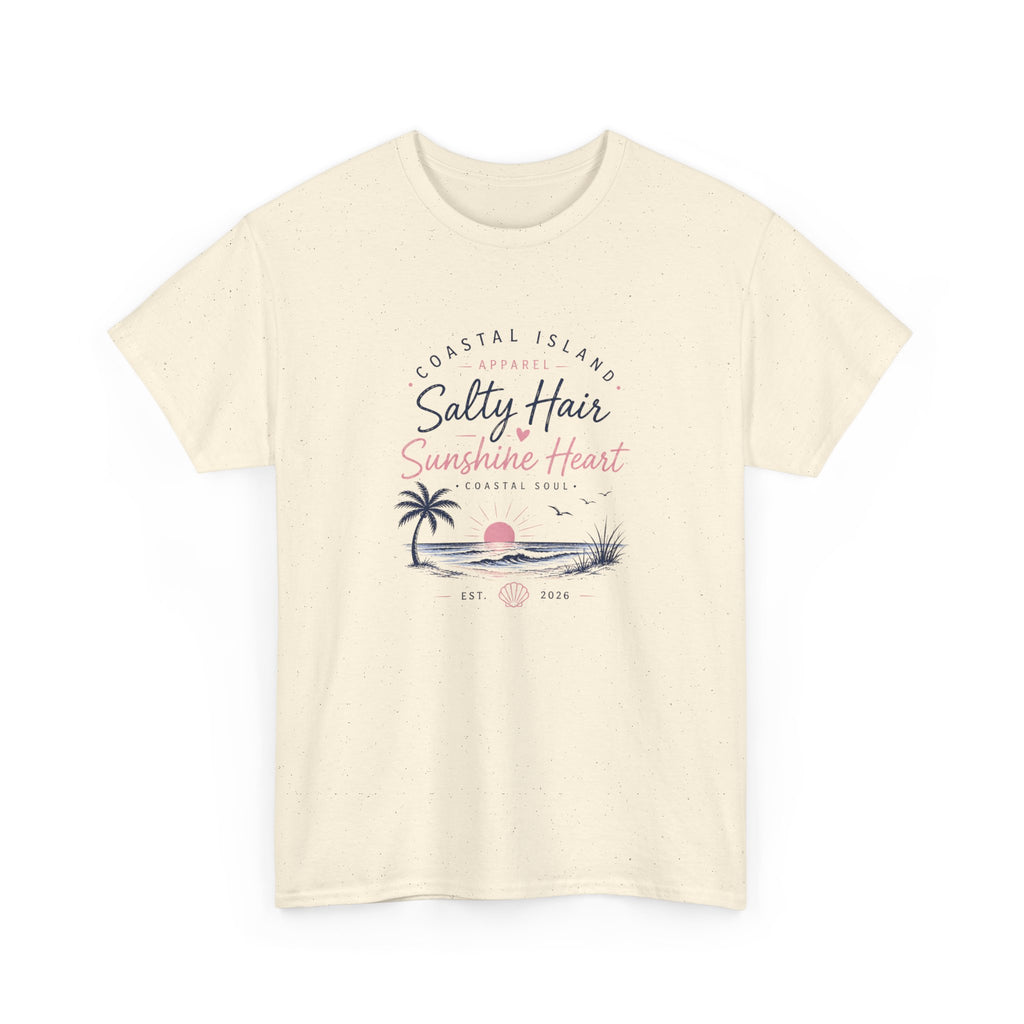 Coastal 'Salty Hair, Sunshine Heart' Women's Beach T‑Shirt